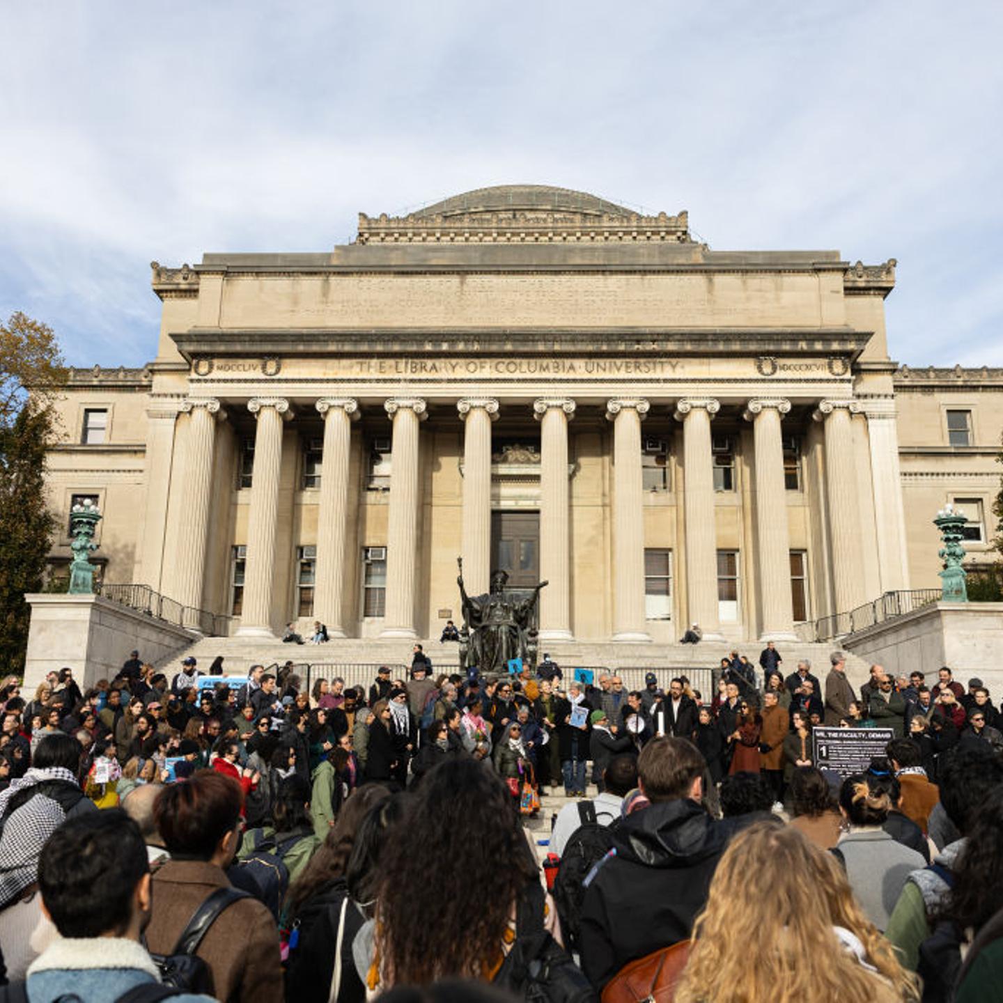 Protests at Columbia University After the Suspension of 2 Pro-Palestinian Groups