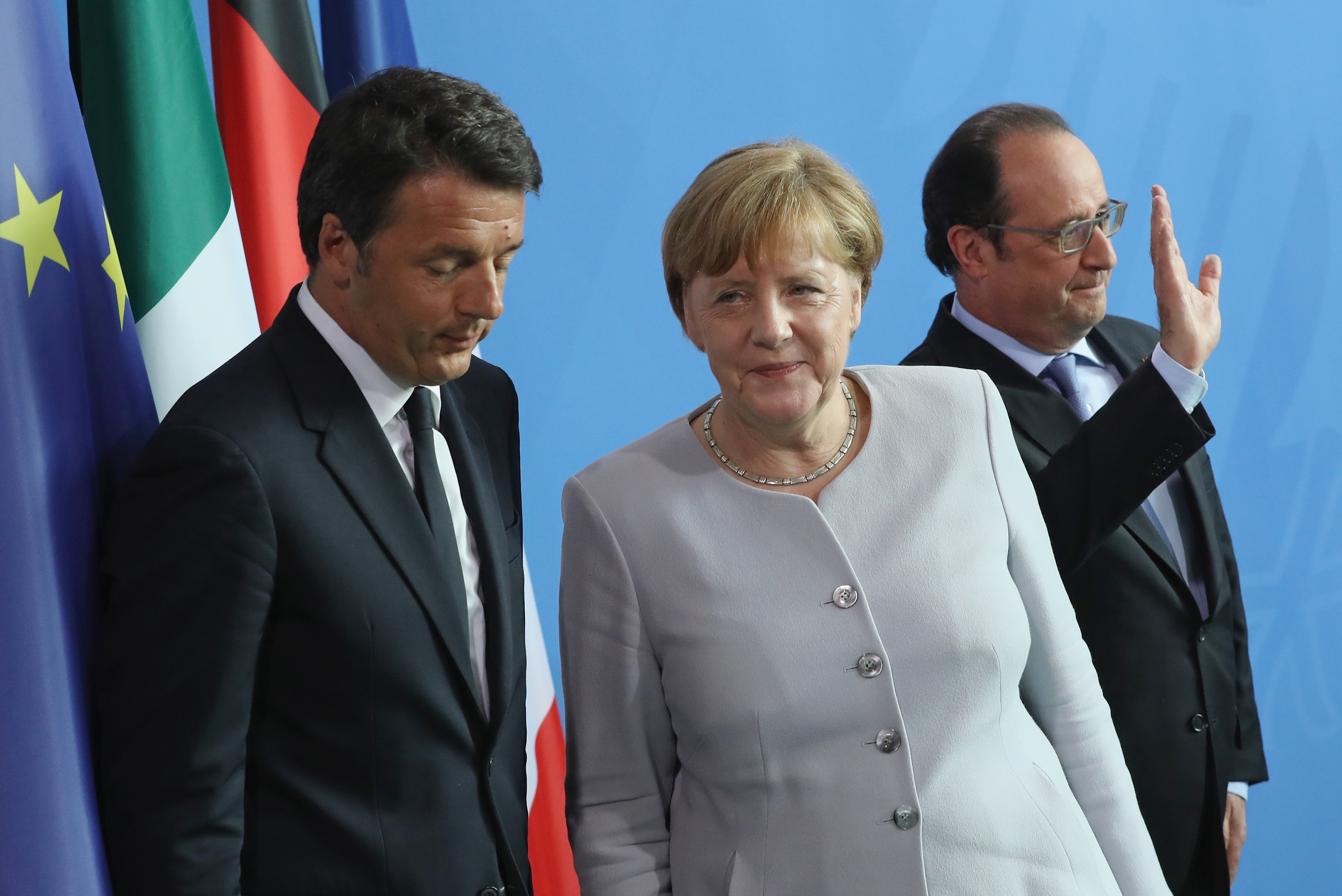 Hollande, Renzi And Merkel Meet In Berlin Following Brexit Vote