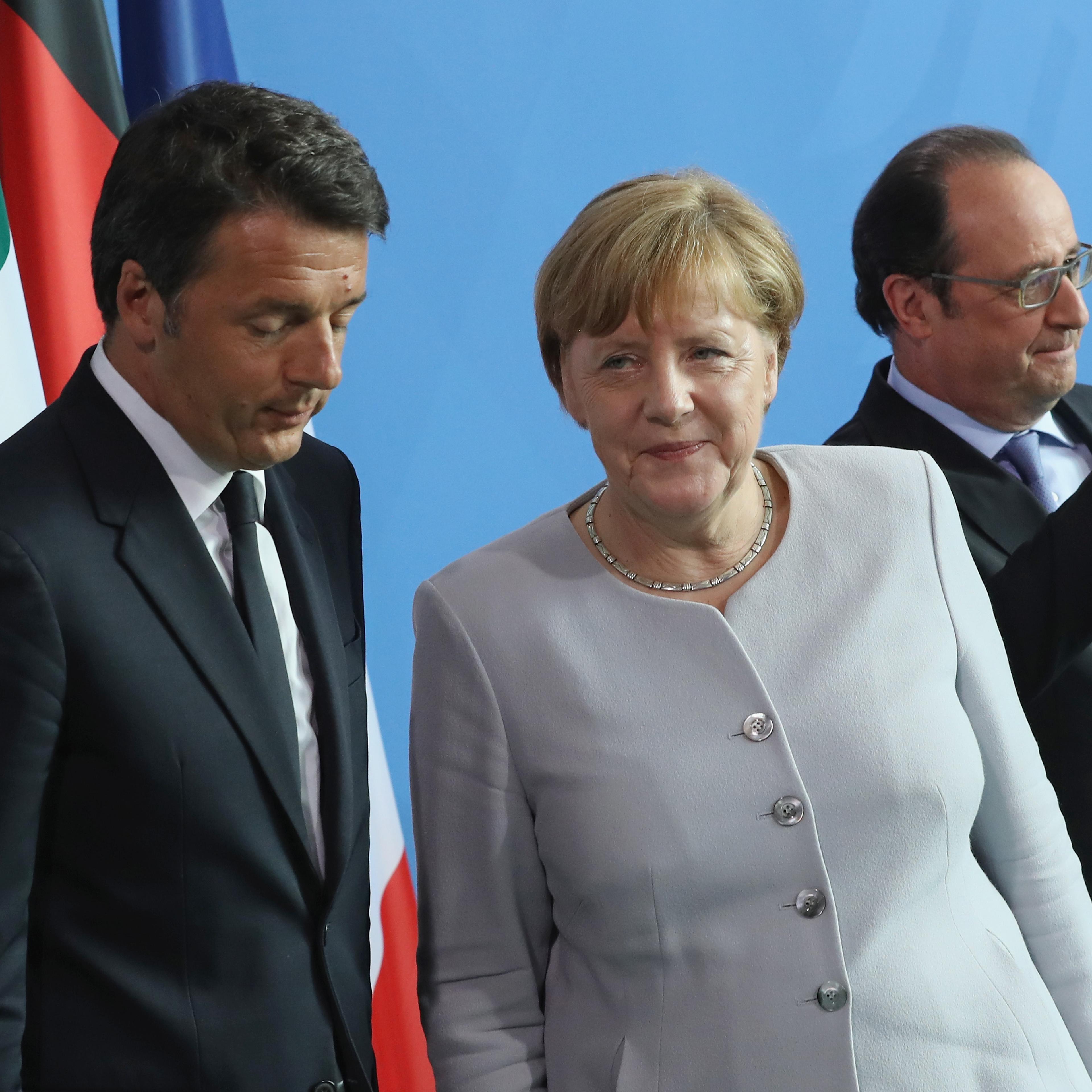 Hollande, Renzi And Merkel Meet In Berlin Following Brexit Vote
