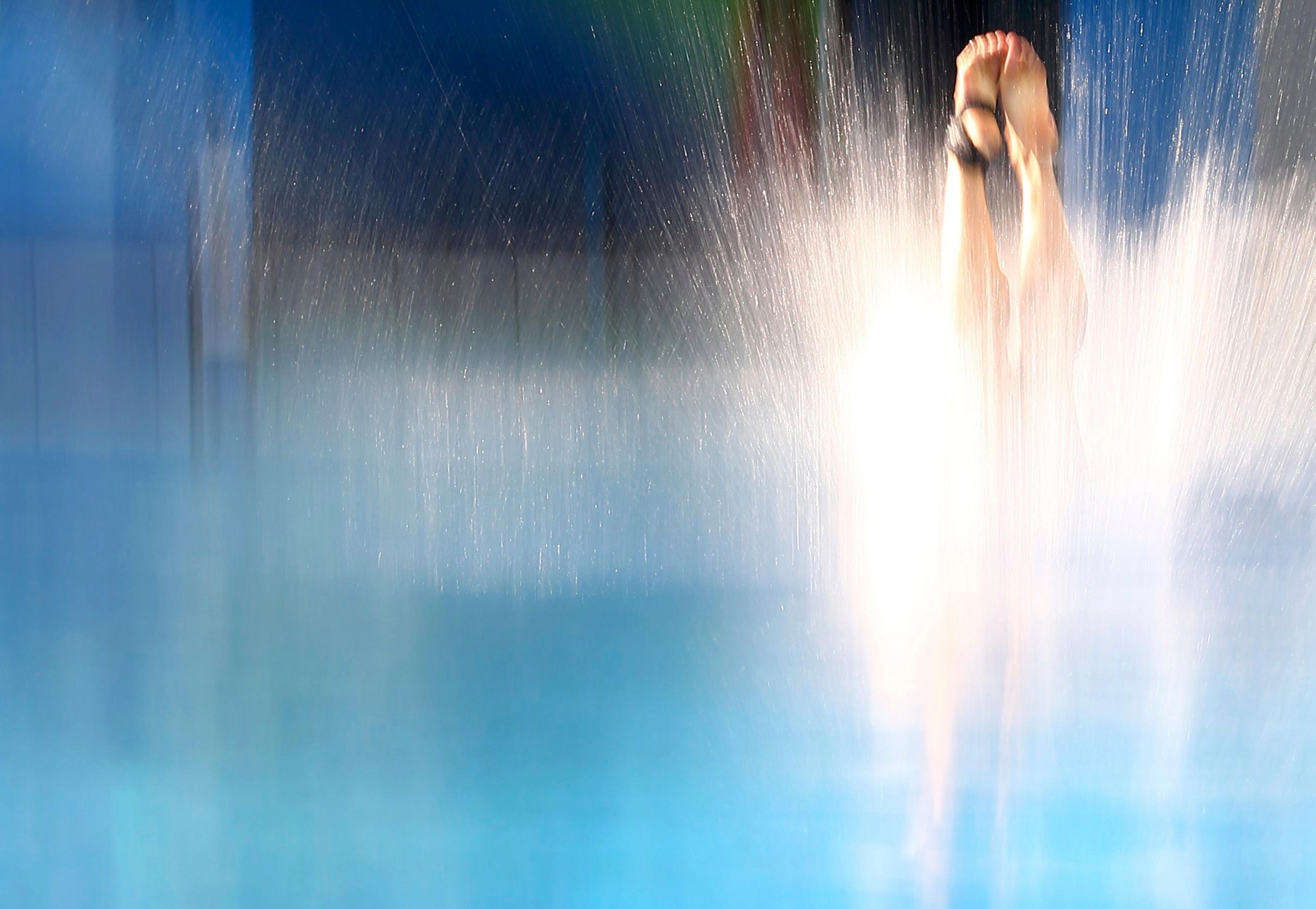 Pandelela Rinong Pamg of Malaysia competes in the Women's 10m Platform Preliminary at the Maria Lenk Aquatics Centre in Rio de Janeiro, Brazil, Aug. 17, 2016.