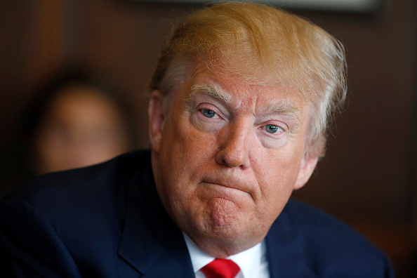 Donald Trump at a meeting with the Chicago Tribune Editorial Board in Chicago on June 29, 2015 in Chicago.