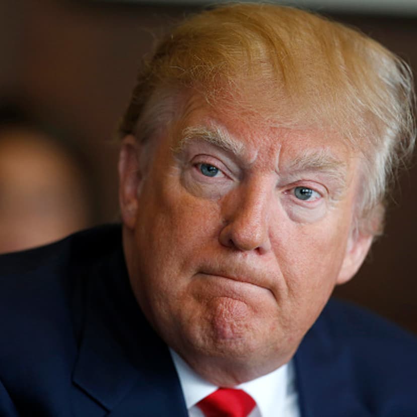 Donald Trump at a meeting with the Chicago Tribune Editorial Board in Chicago on June 29, 2015 in Chicago.