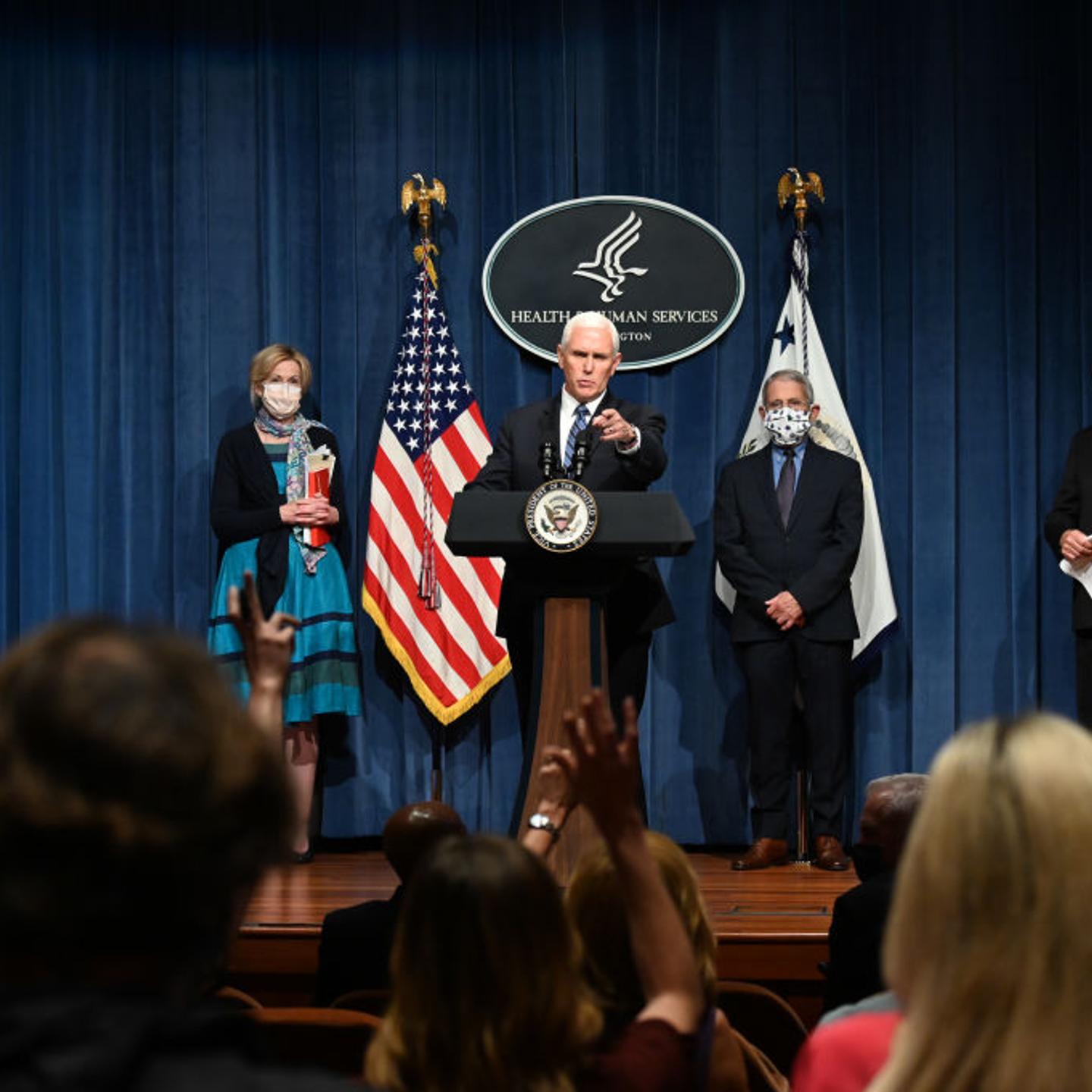 Members Of The Coronavirus Task Force Hold Press Briefing