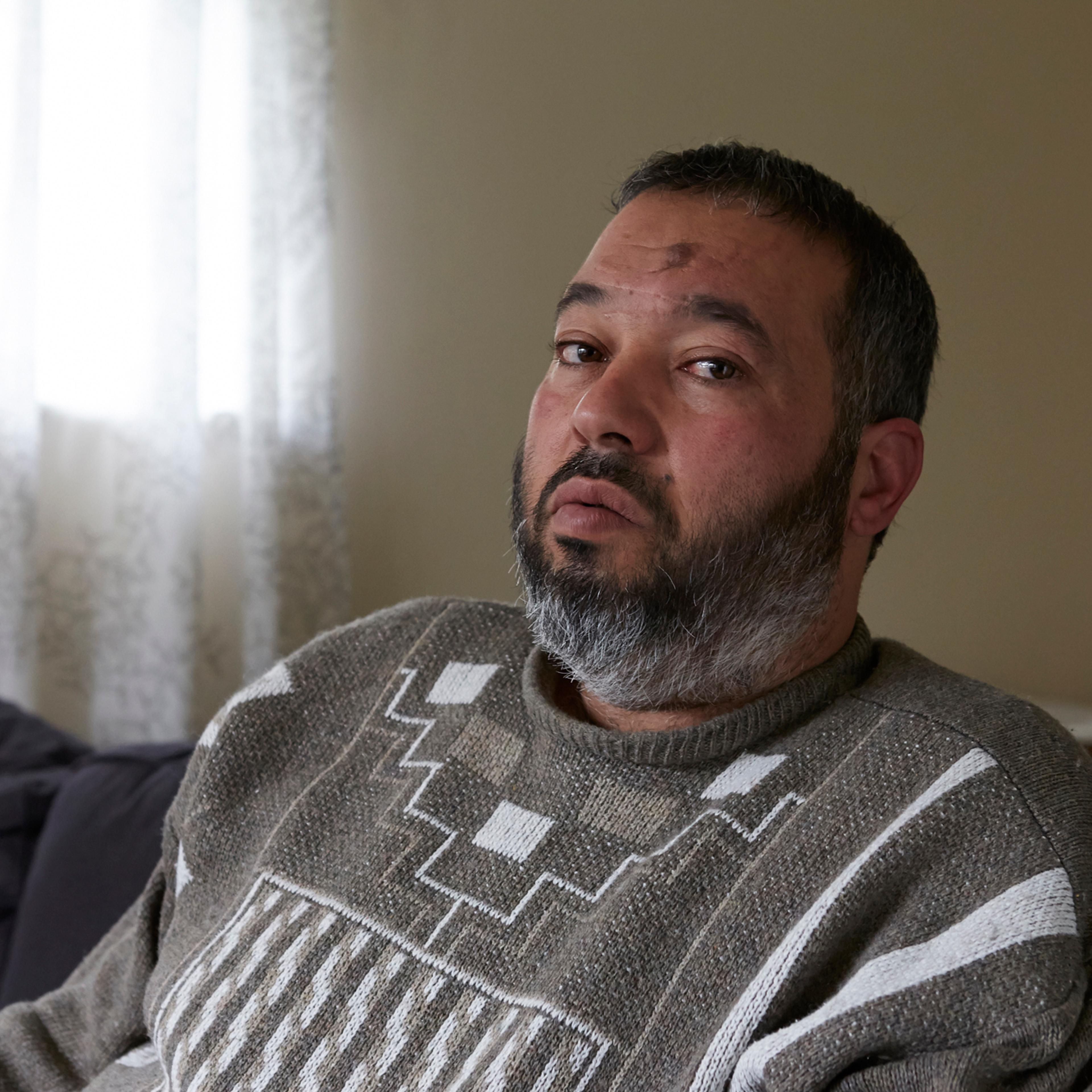 Abubaker Deghayes at home in Saltdean, United Kingdom, mourning the death of his son Abdullah, 18, who was killed in Syria after he volunteered with some of his brothers, to fight alongside the rebels in the civil war.