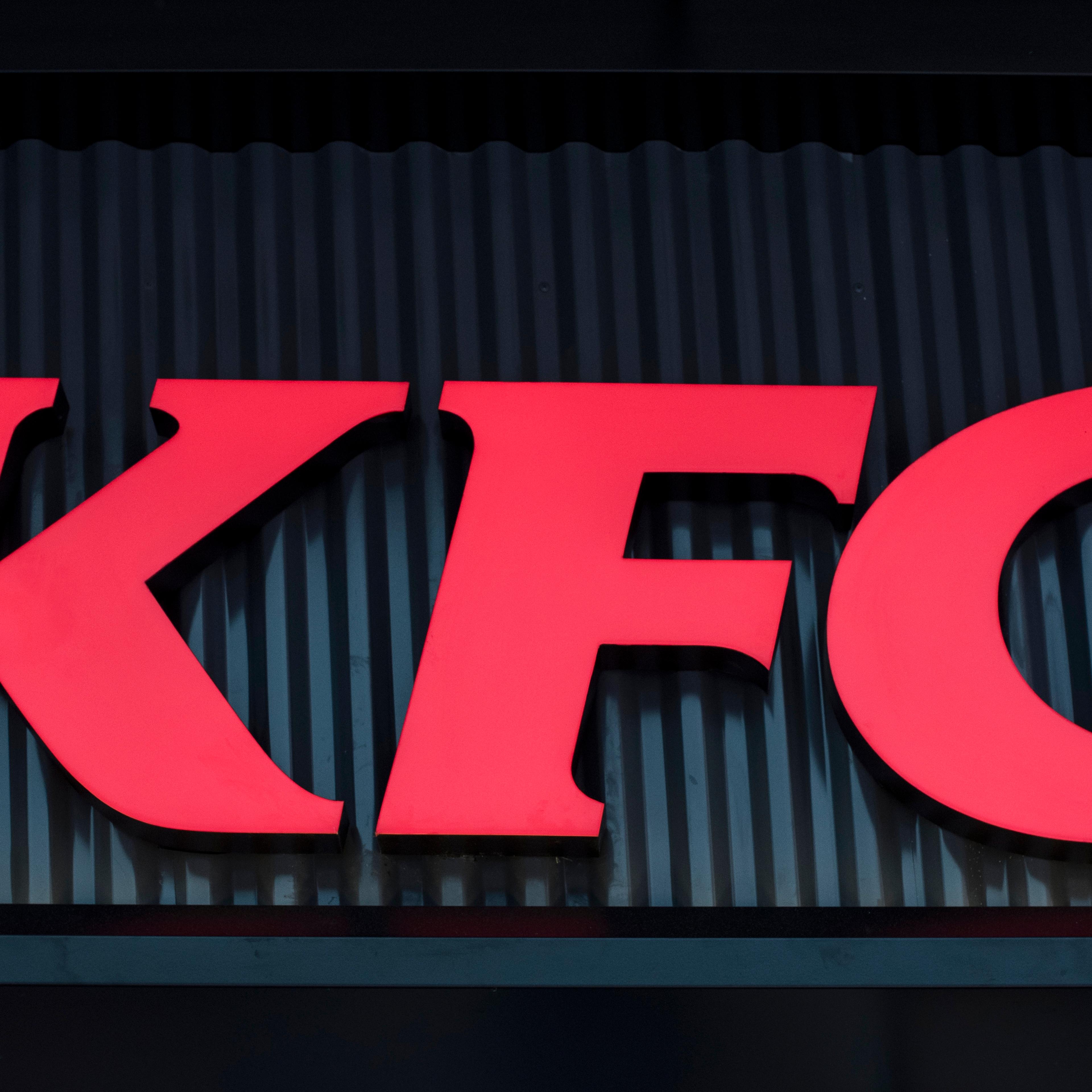 Kentucky Fried Chicken brand logo in Mong Kok, Hong Kong