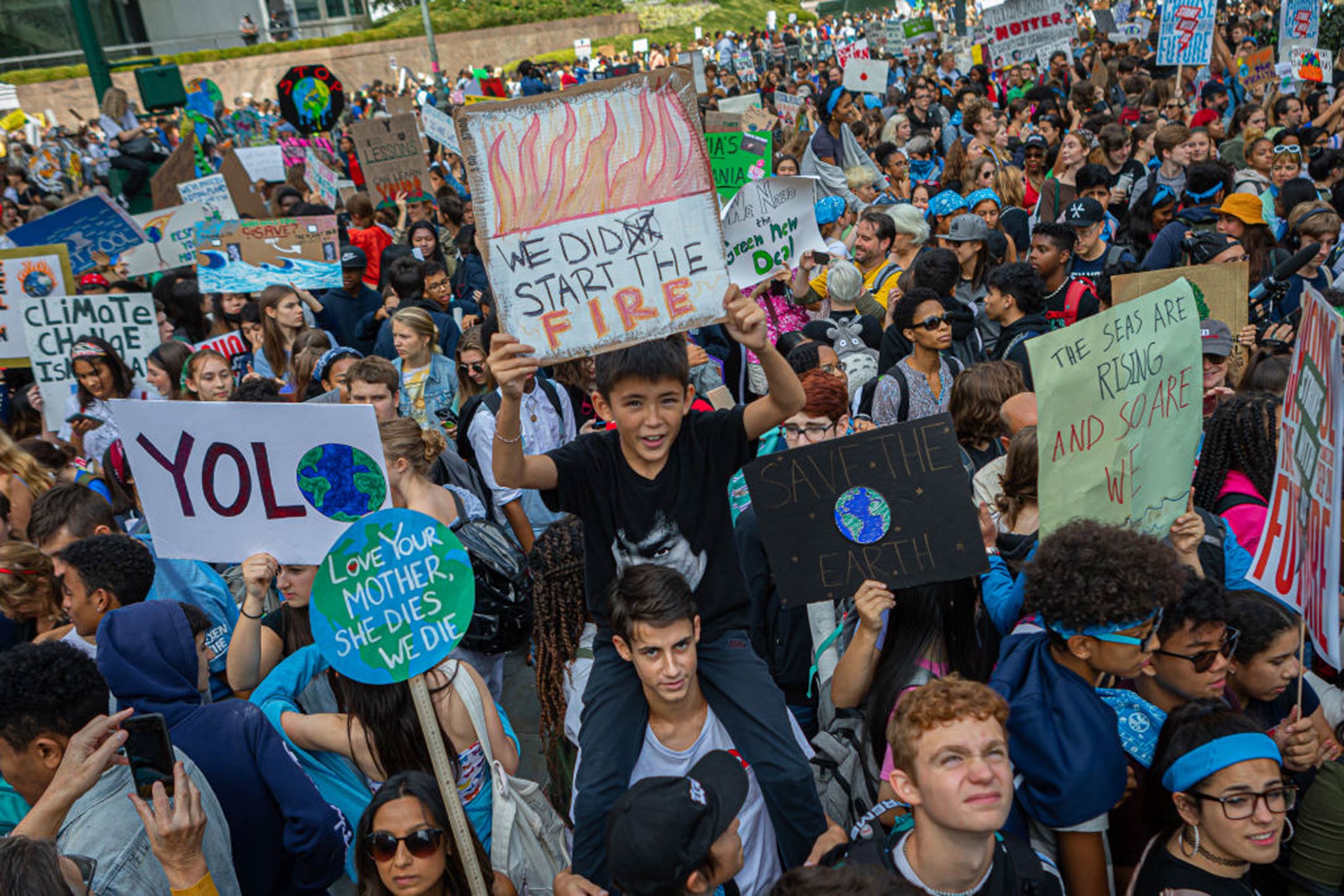 Organizers estimated that 250,000 people marched in New York City on Sept. 20 as part of a global strike protesting climate change.