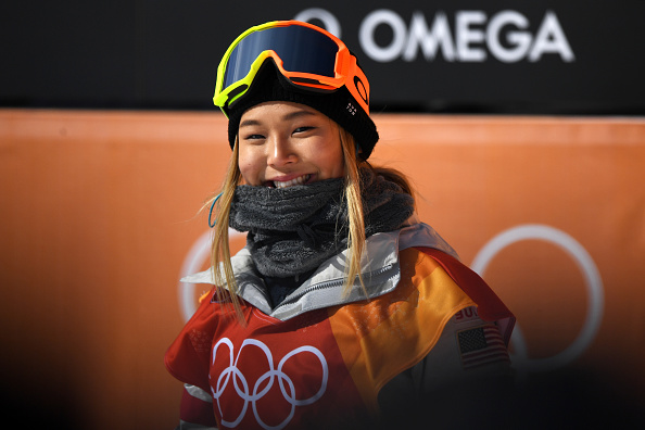 Chloe Kim of the United States smiles in the Snowboard Ladies' Halfpipe Qualification on day three of the PyeongChang 2018 Winter Olympic Games at Phoenix Snow Park on February 12, 2018.
