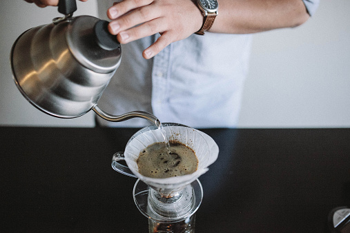 man-making-drip-coffee