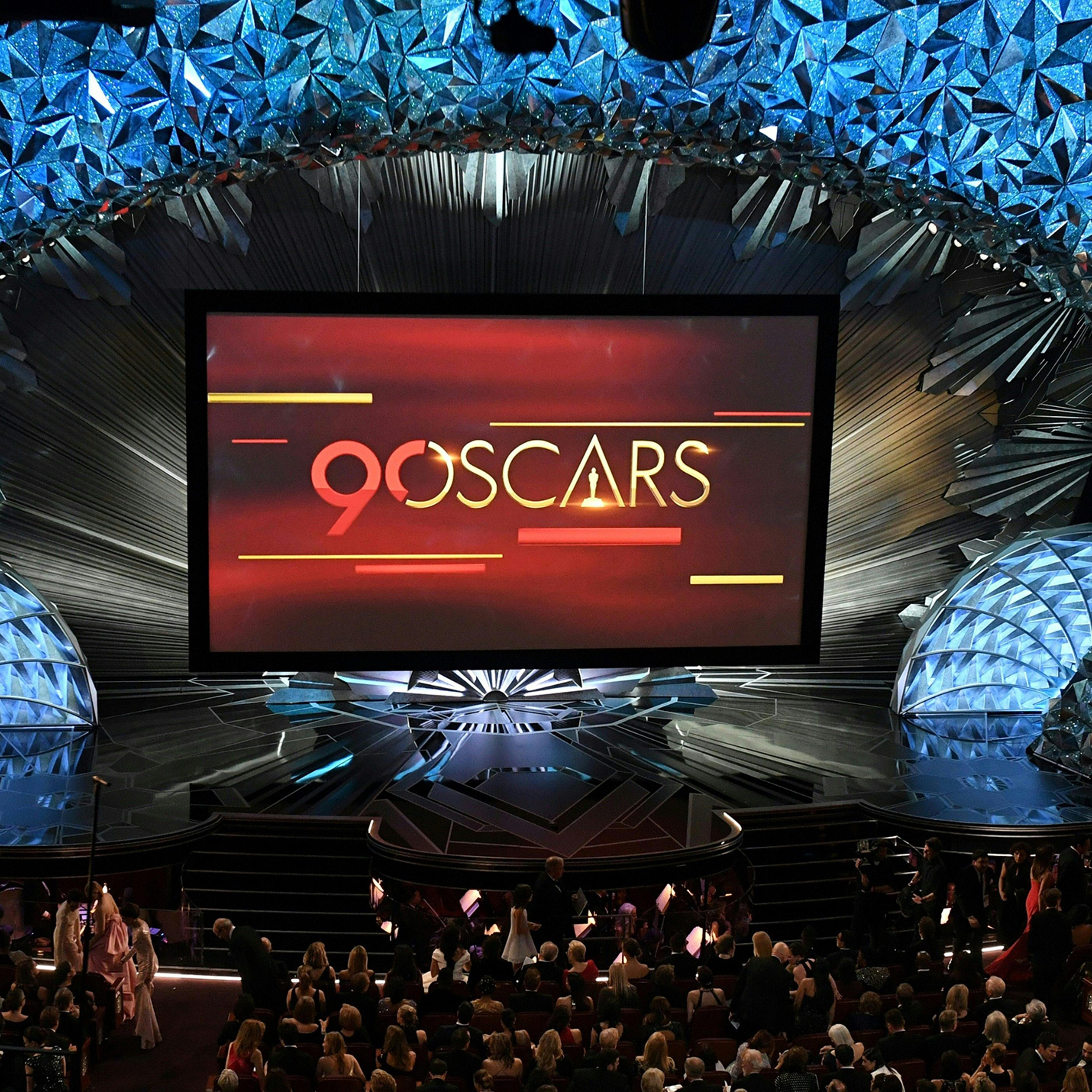Oscars A general view shows the stage during the 90th Annual Academy Awards show on March 4, 2018 in Hollywood.