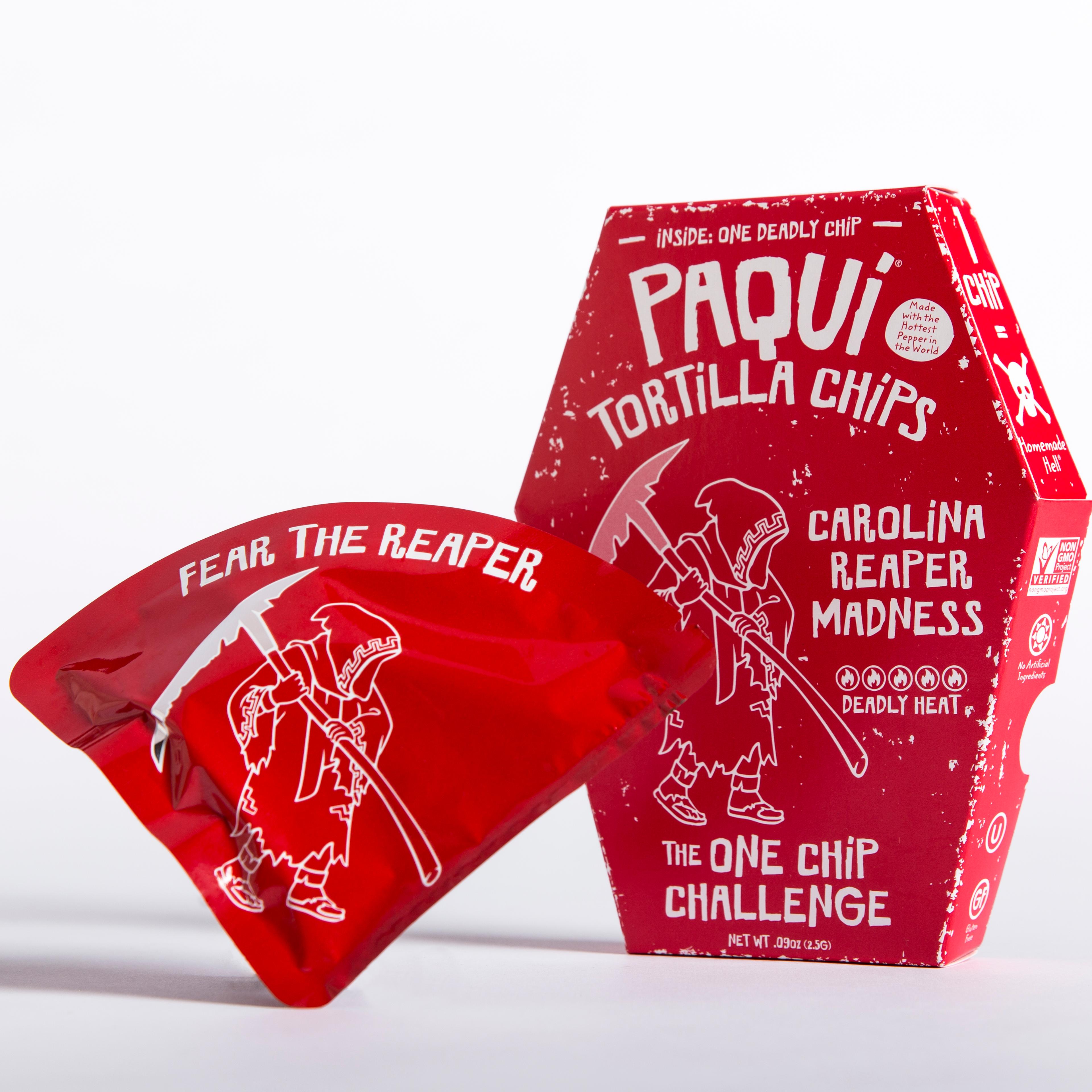 Paqui's Carolina Reaper tortilla chip