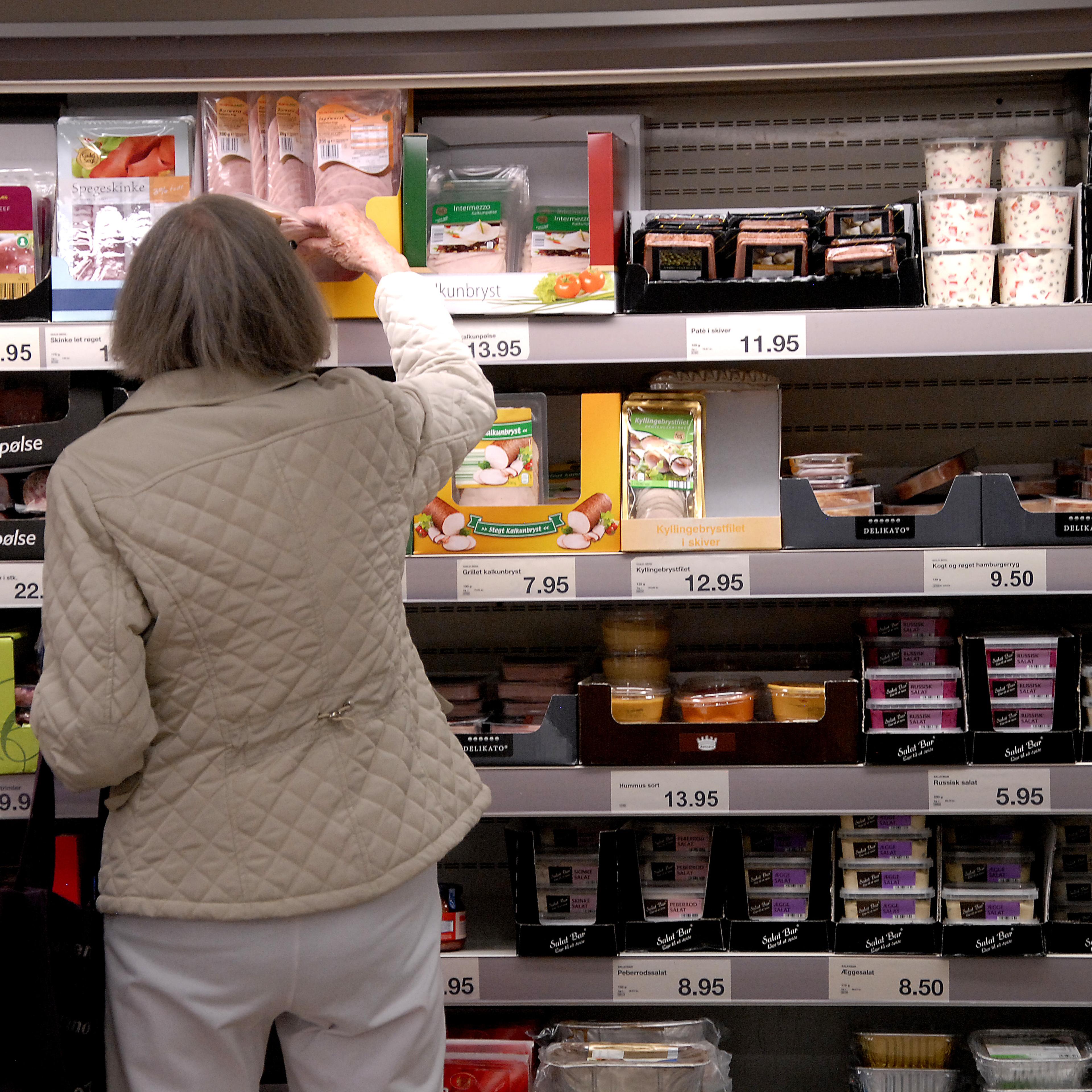 Consumers life in Aldi grovery store in Copenhagen,Denmark