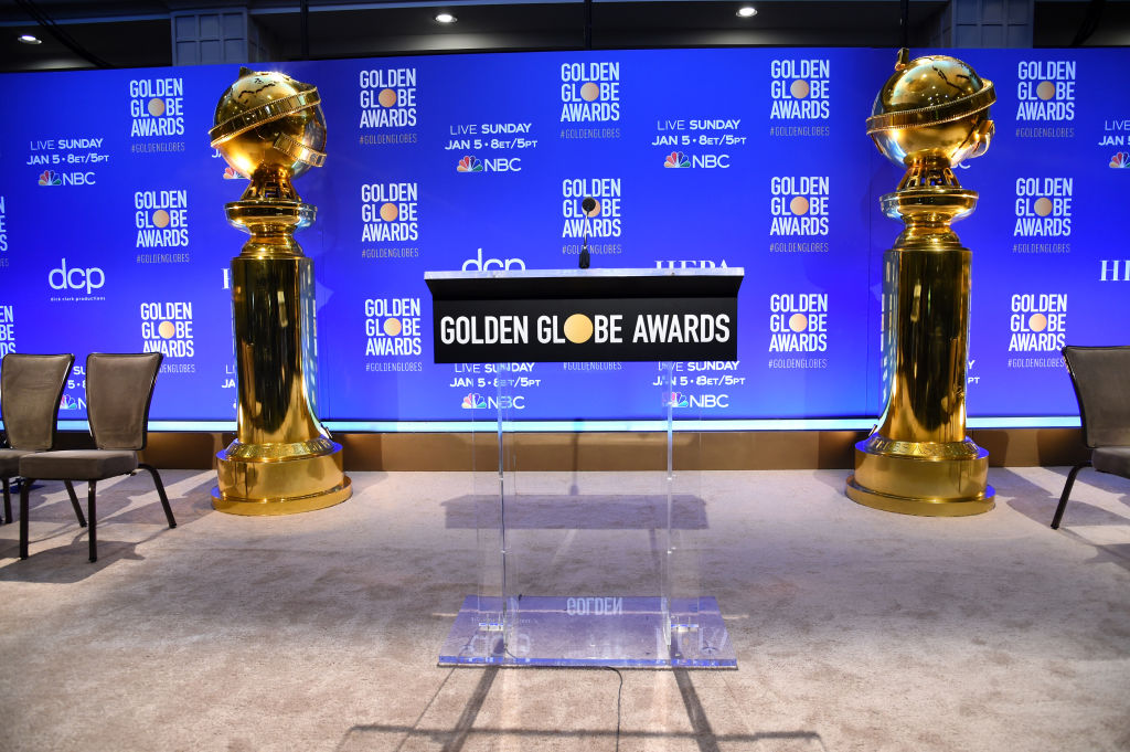 View of the podium as Moët &amp; Chandon Toasts The 77th Annual Golden Globe Awards Nominations