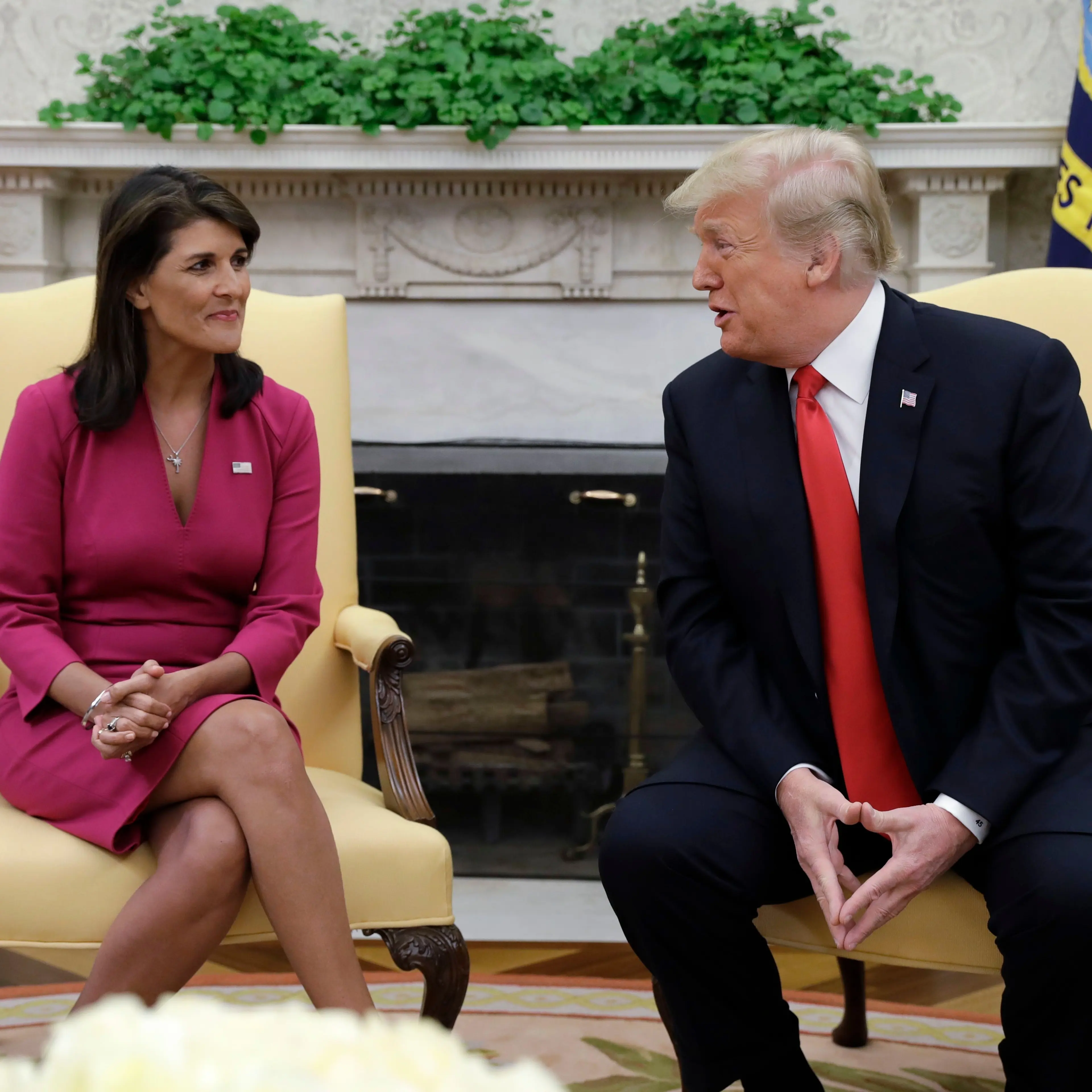 Trump Haley, Washington, USA - 09 Oct 2018