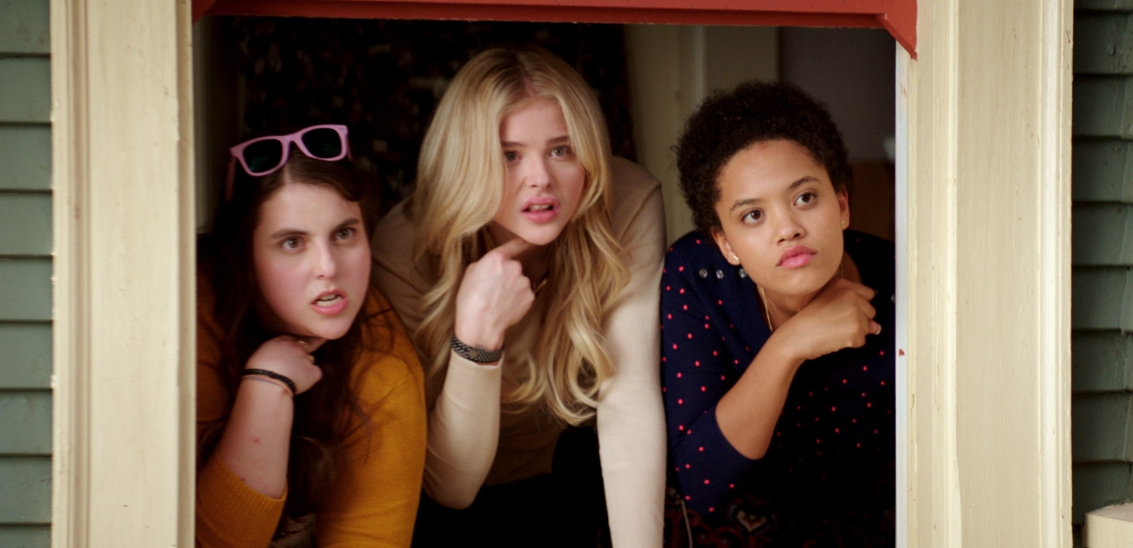 Beanie Feldstein, Chloë Grace Moretz, and Kiersey Clemons in Neighbors 2: Sorority Rising.