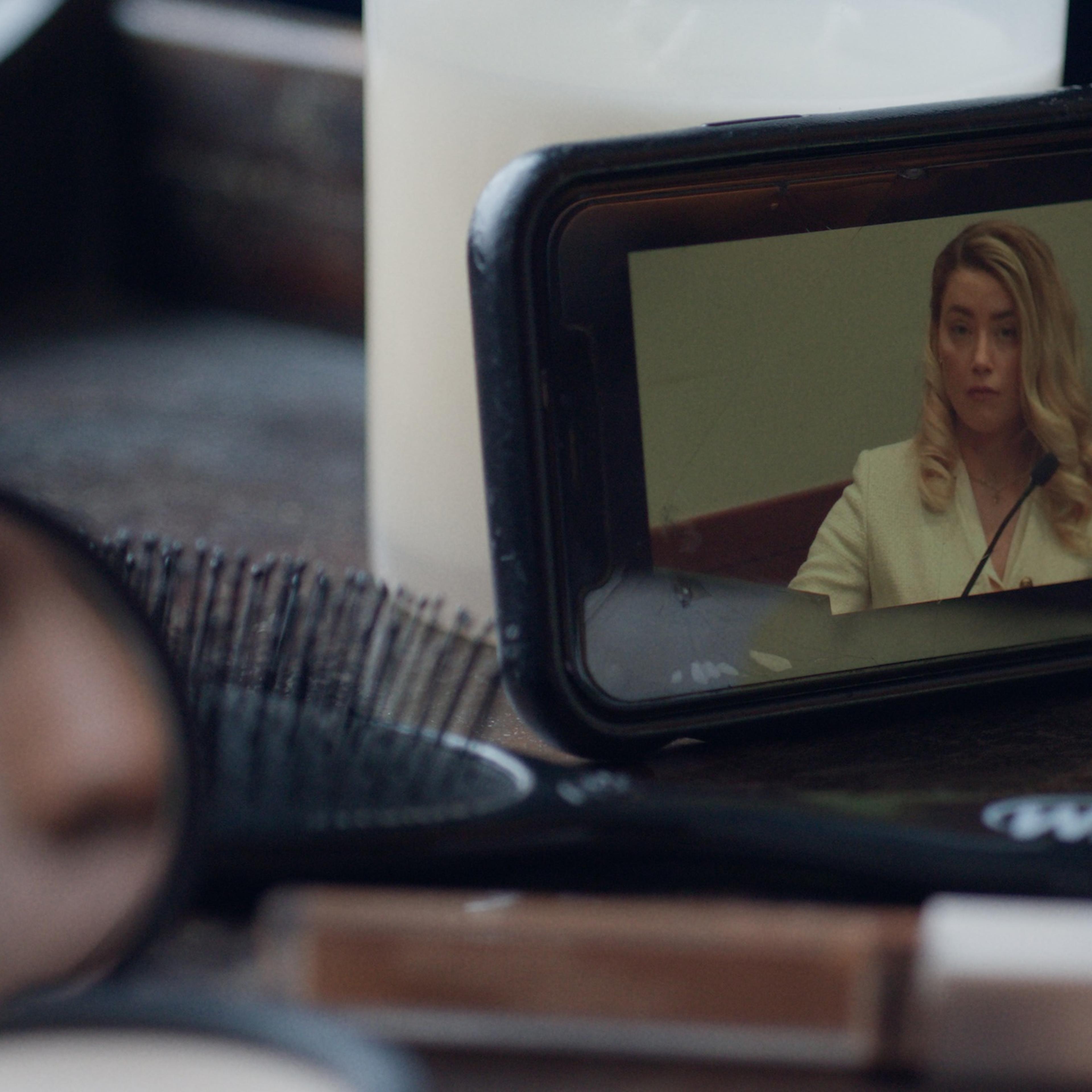 Depp v. Heard. Amber Heard in Depp v. Heard. Cr. Courtesy of Netflix © 2023