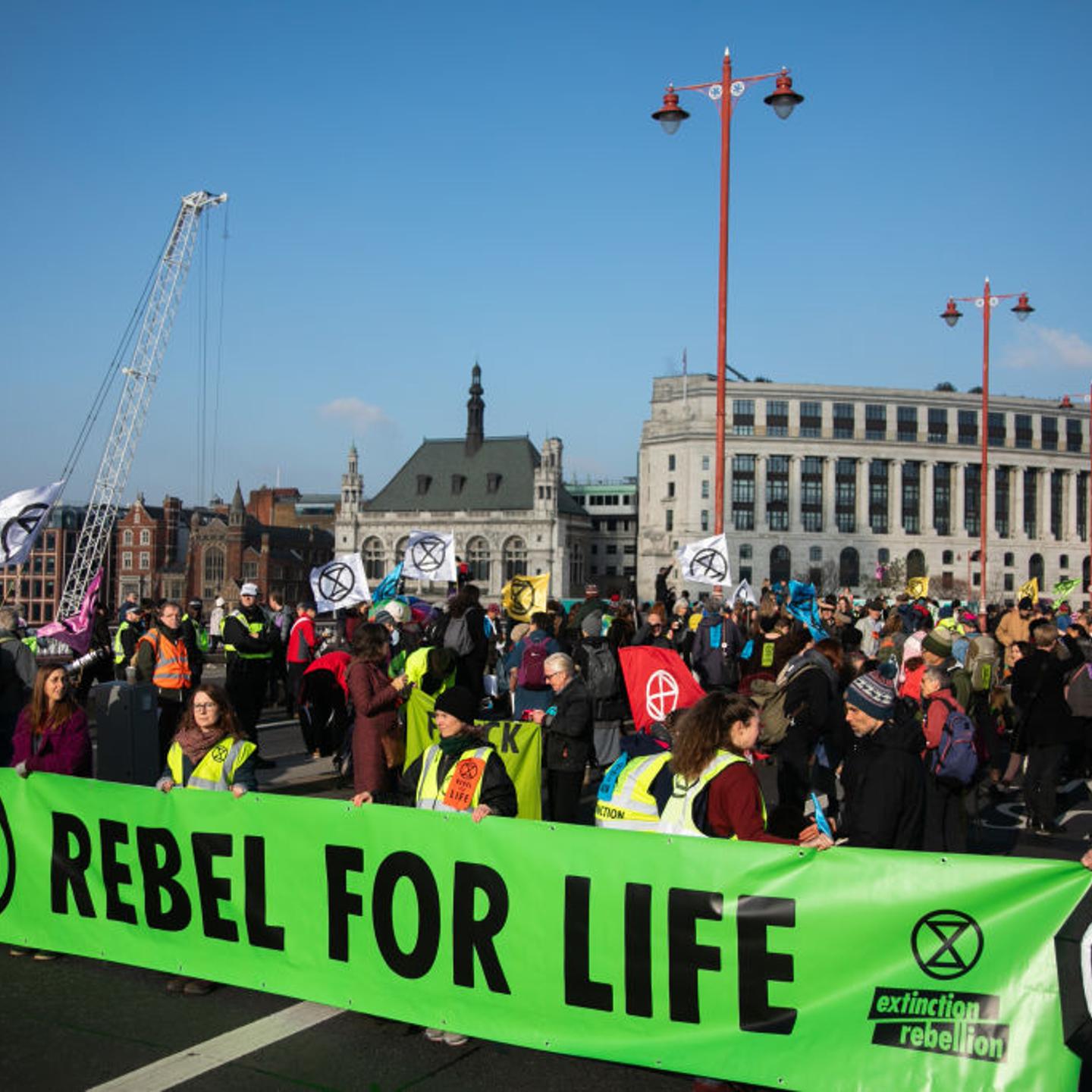 Extinction Rebellion Climate Activists Take Over 5 Bridges In London