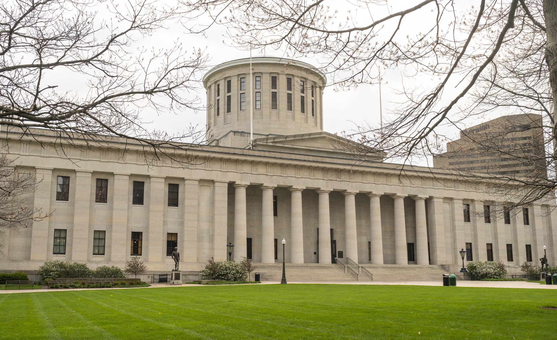 Ohio government statehouse in Columbus.