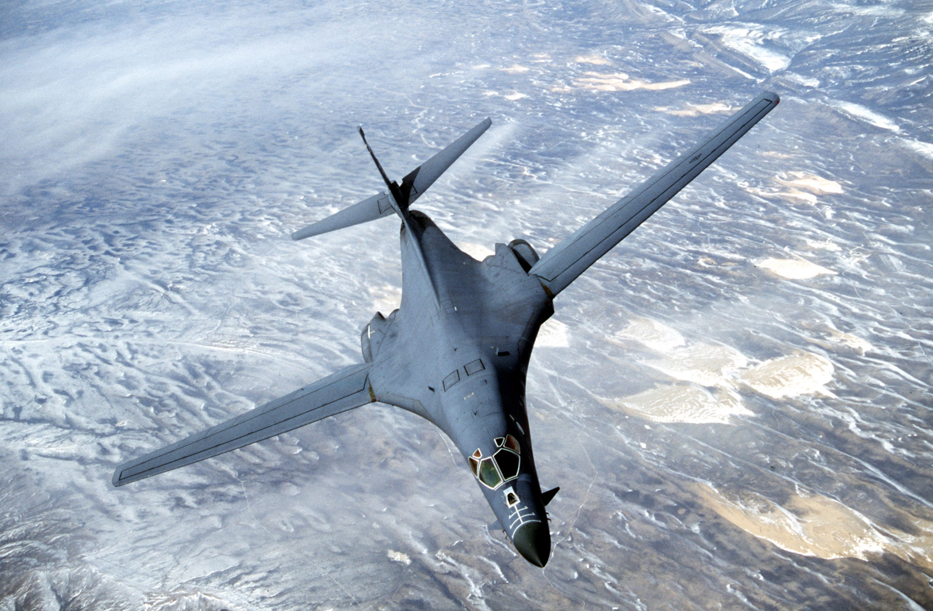 A B-1 bomber over Afghanistan.