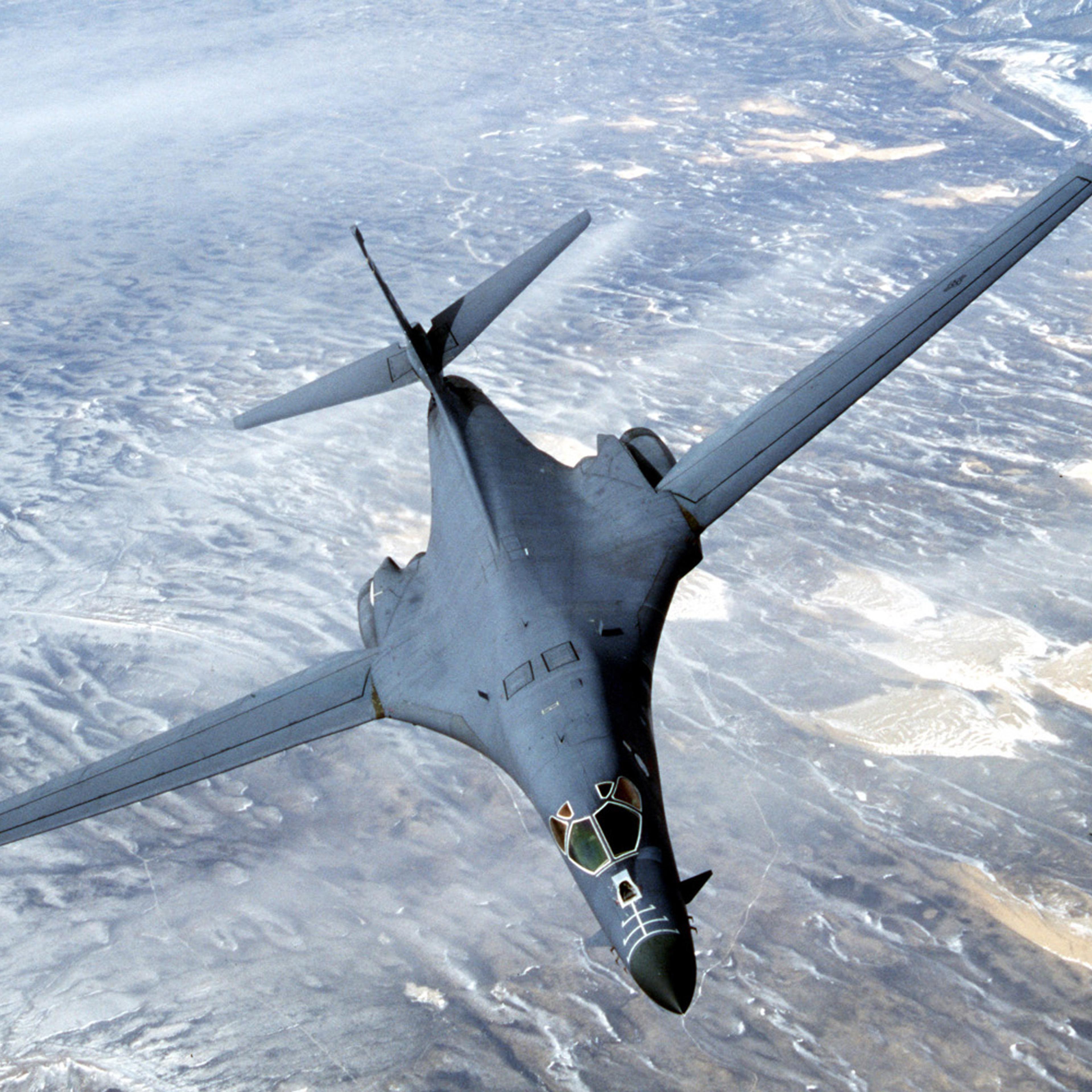 A B-1 bomber over Afghanistan.