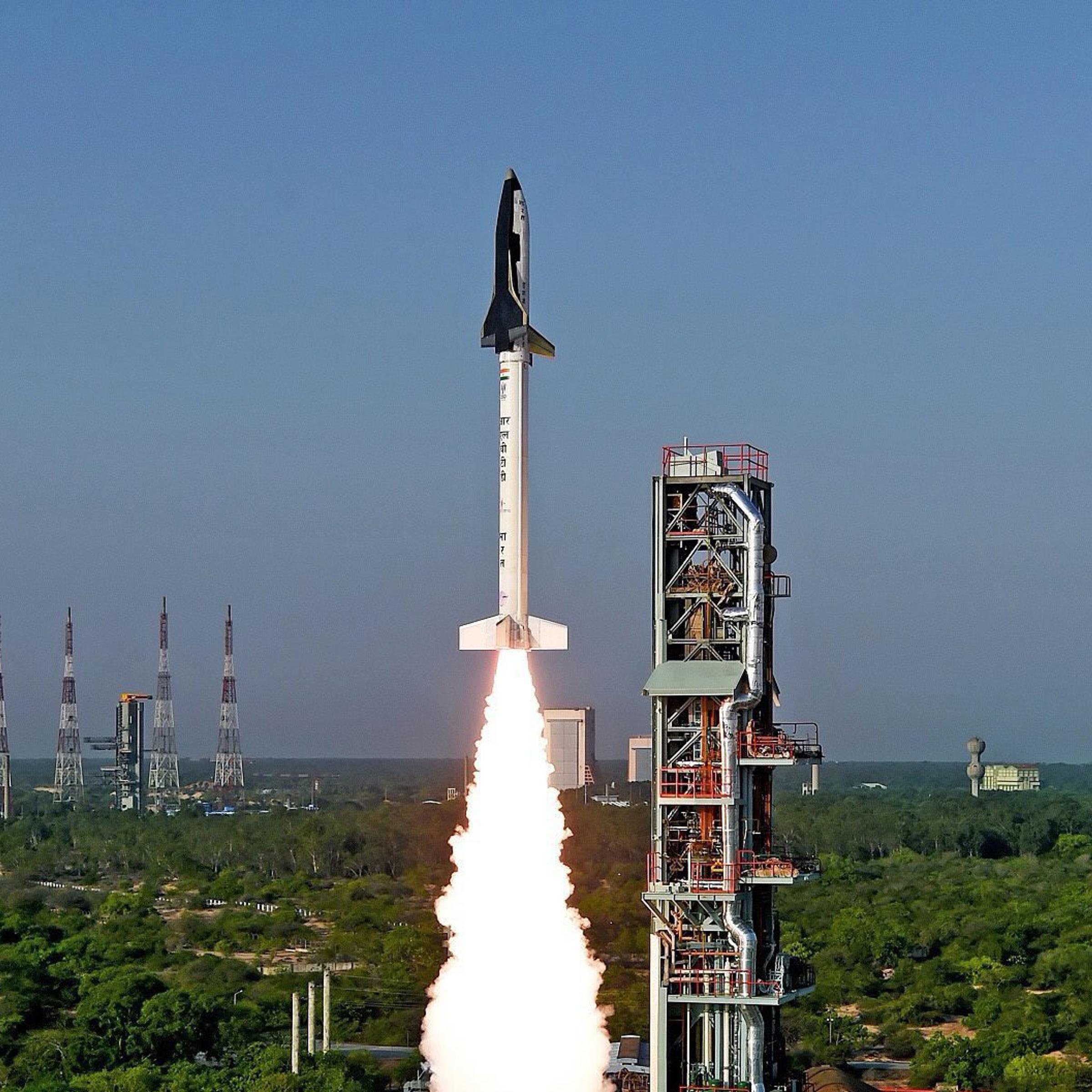 India's Reusable Launch Vehicle (RLV)-TD taking off from Sriharikota, Andhra Pradesh, May 23, 2016.