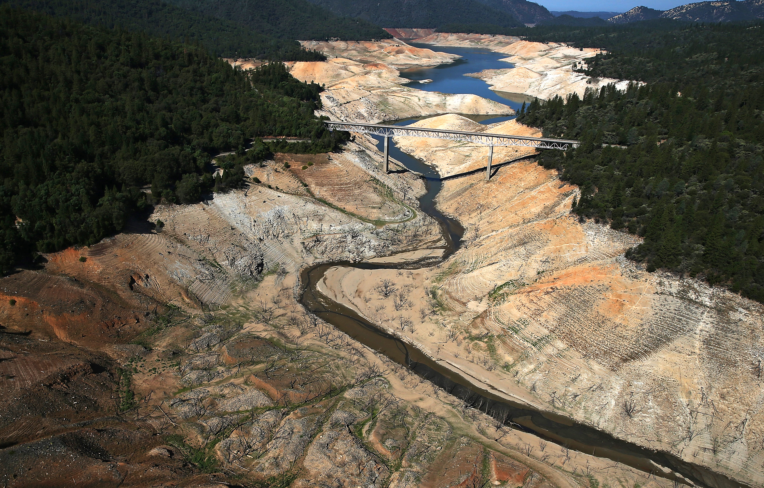 Statewide Drought Takes Toll On California's Lake Oroville Water Level