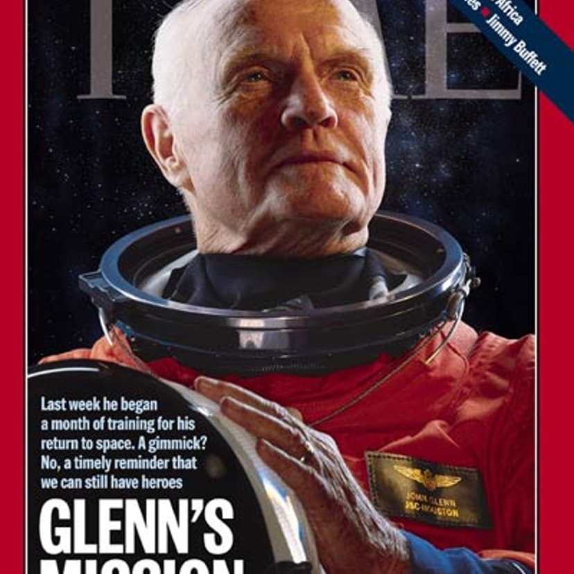 Return to Space John Glenn on the cover of TIME, Aug. 17, 1998.