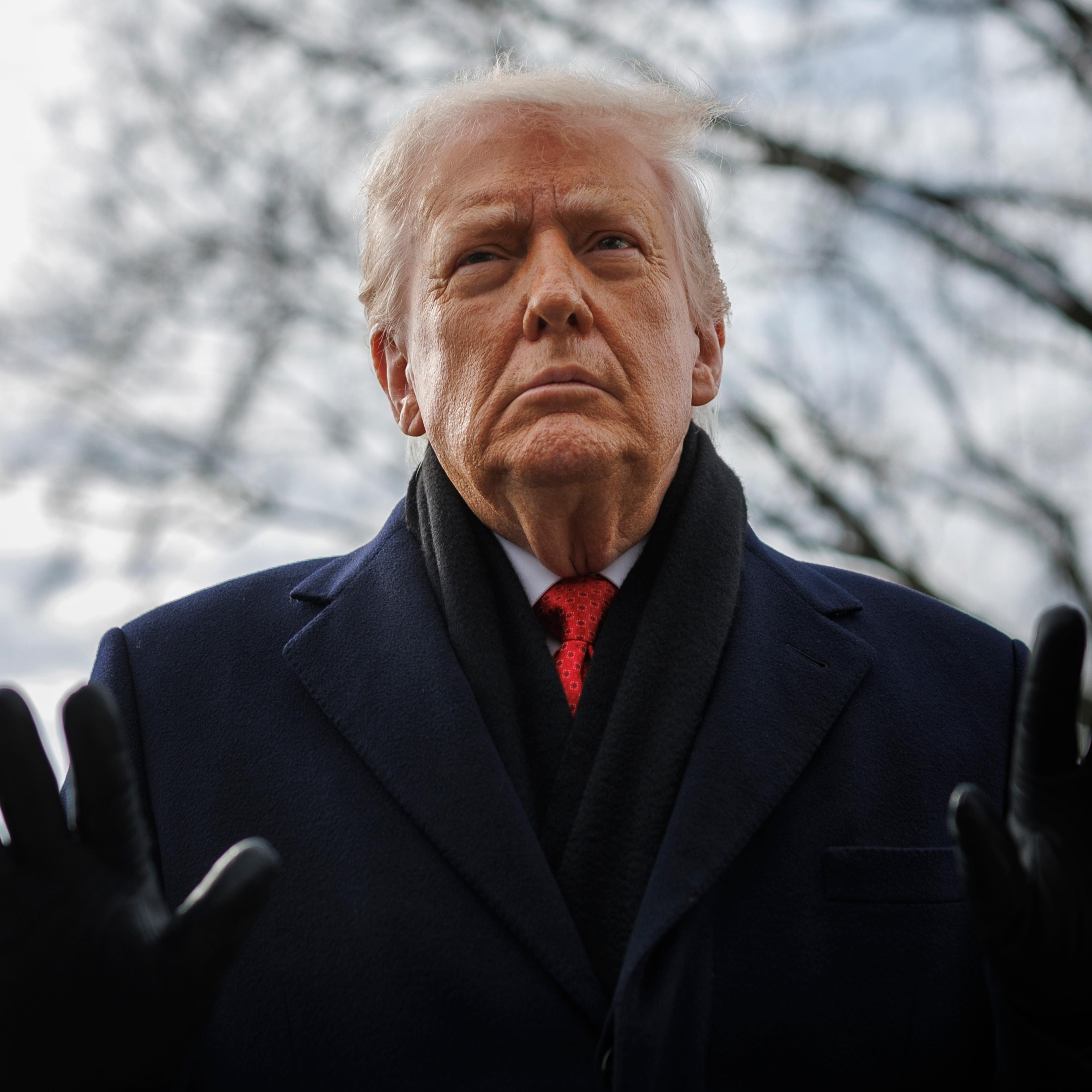 President Trump Departs White House En Route To Florida For The Weekend