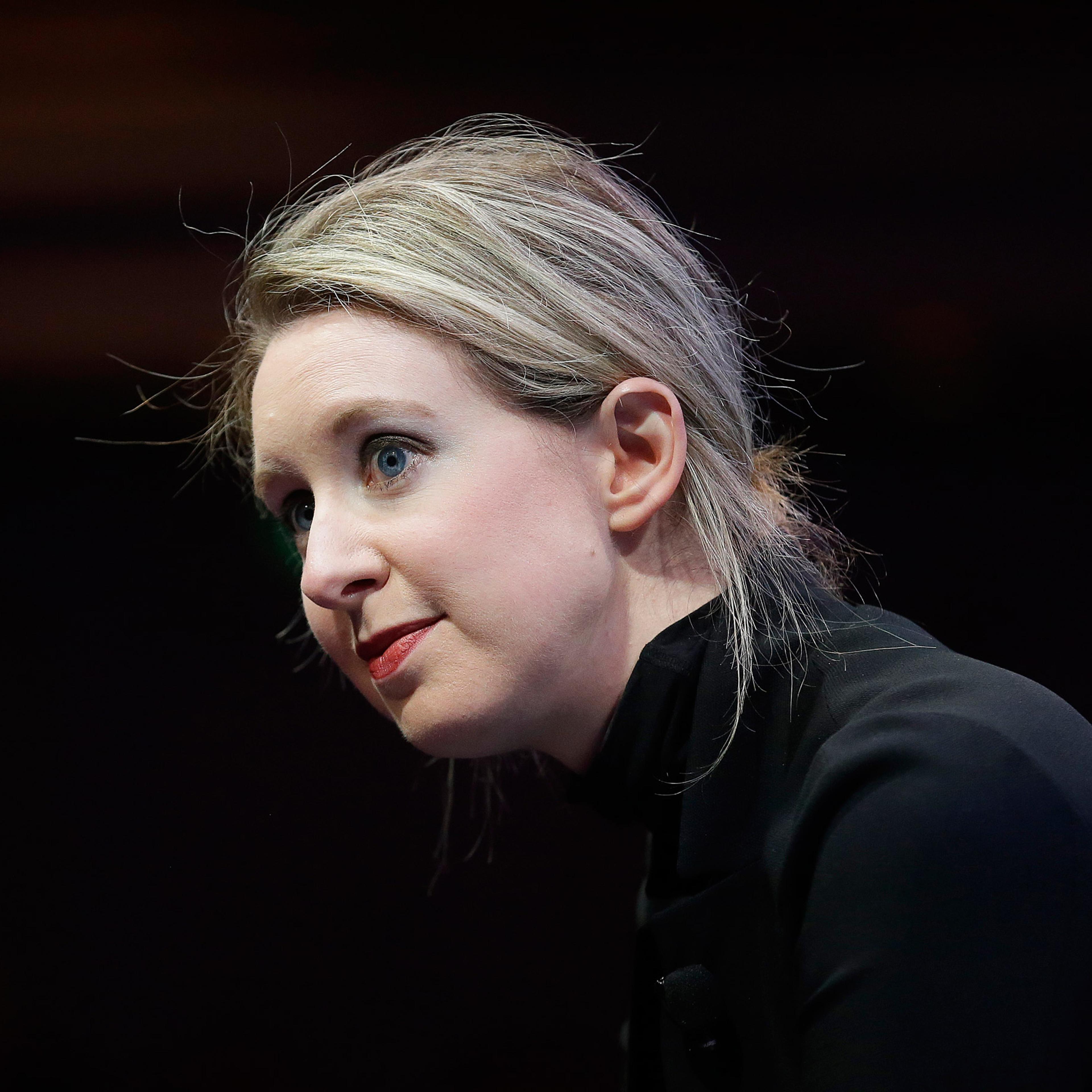 Elizabeth Holmes, founder and CEO of Theranos, speaks at the Fortune Global Forum in San Francisco, Monday, Nov. 2, 2015. (AP Photo/Jeff Chiu)