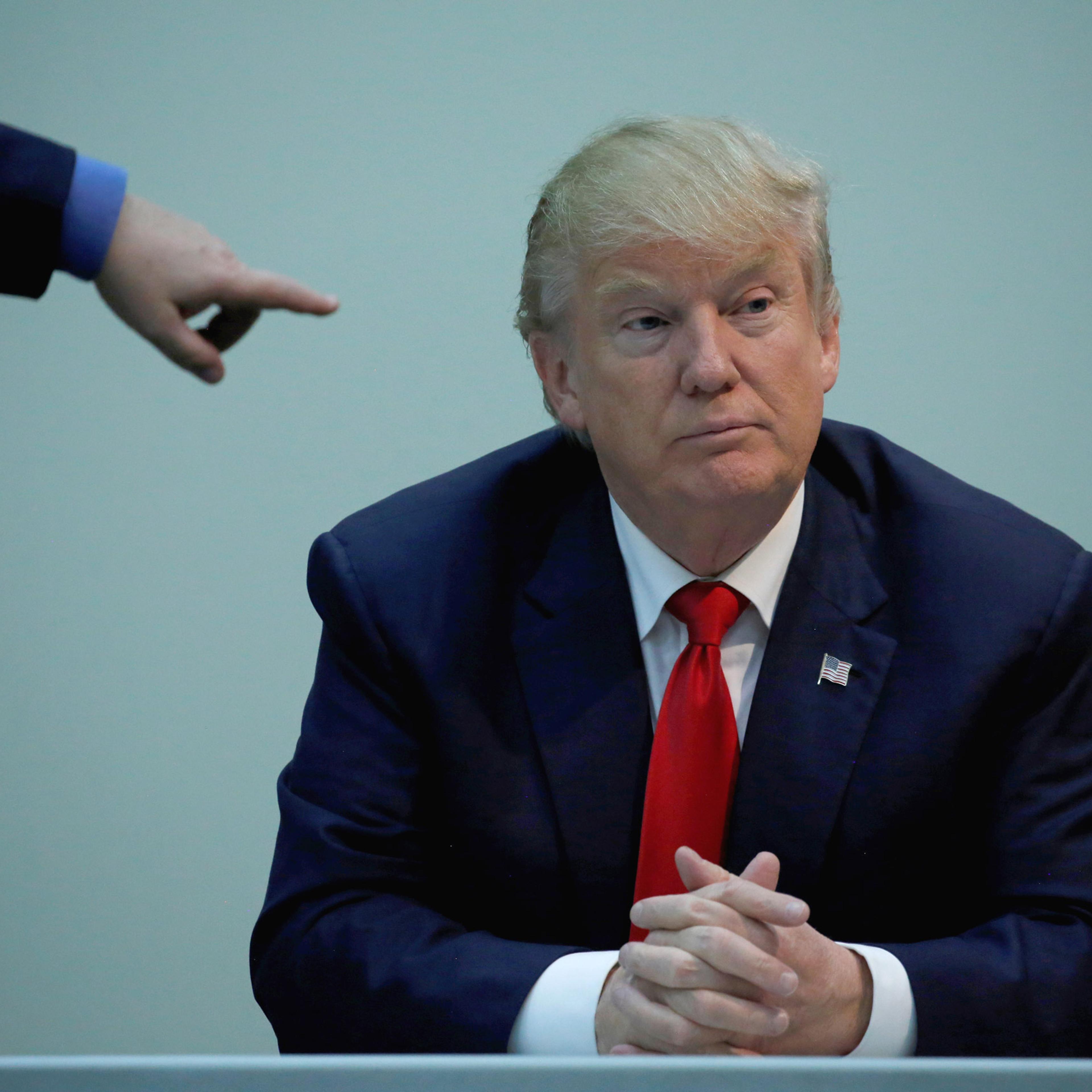 Trump meets with law enforcement and first responders at the St. Johns County Sheriff's Department in St. Augustine, Florida