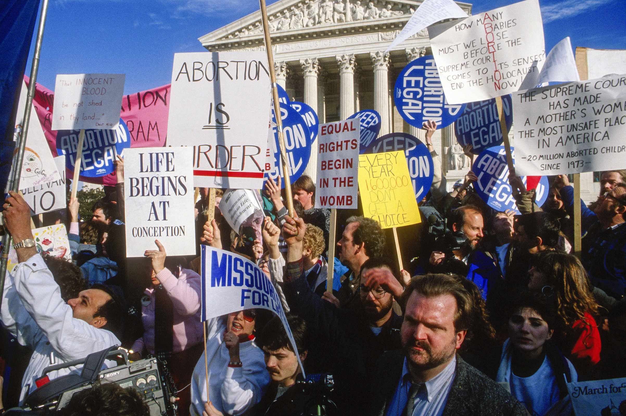 Demonstrators Outside US Supreme Court