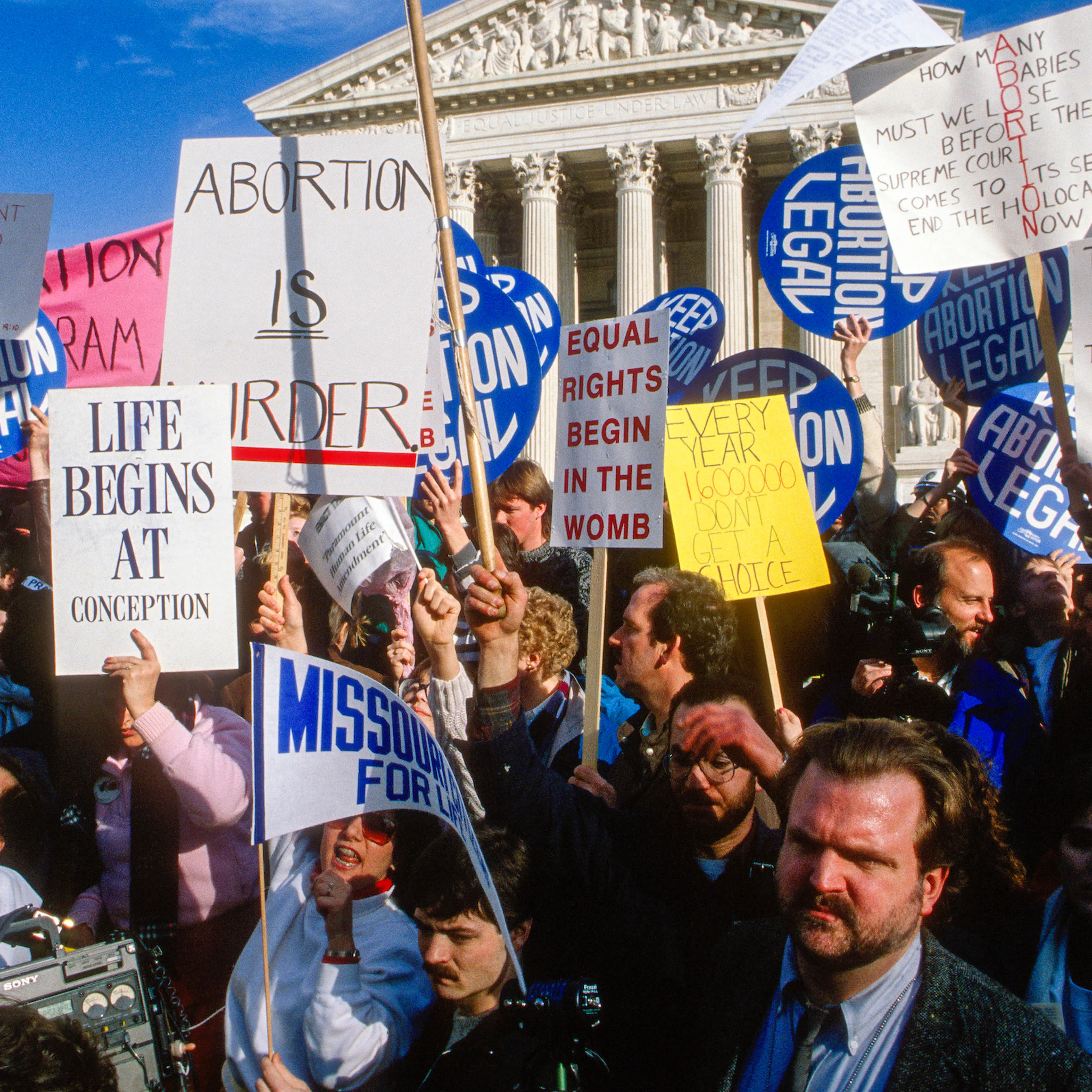 Demonstrators Outside US Supreme Court