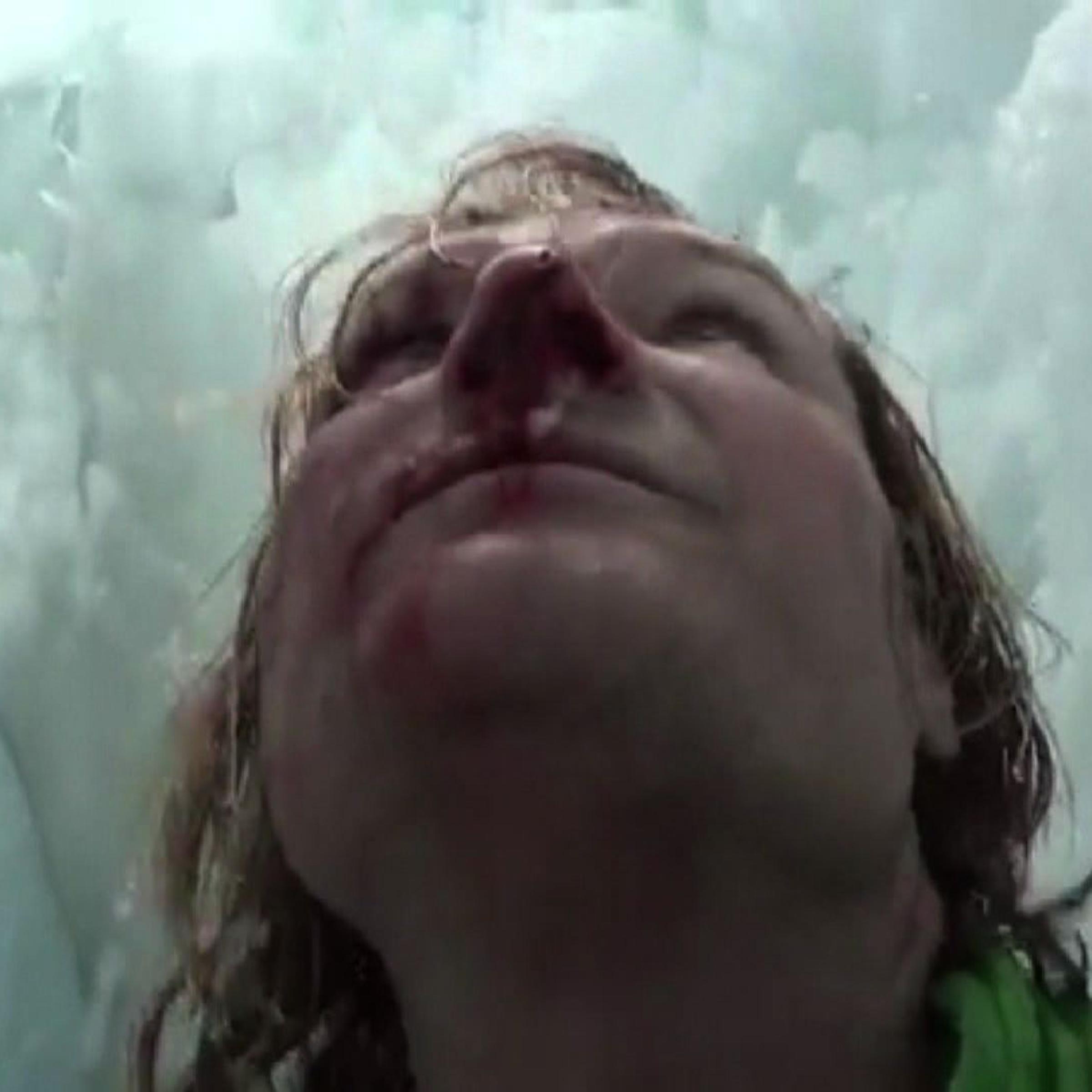 Professor John Ali falls 70ft into a crevasse.