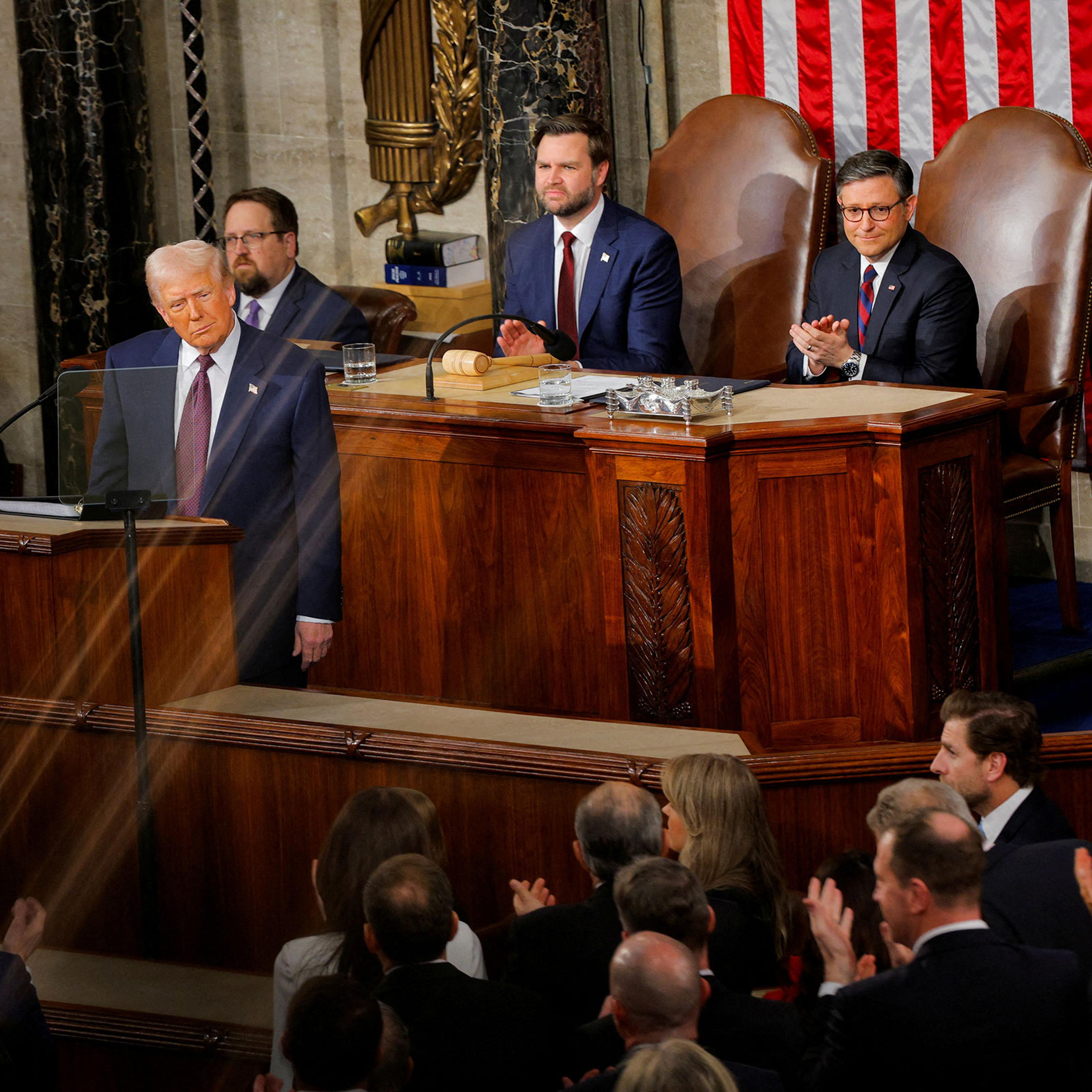 President Donald Trump attends a joint session of Congress at the U.S. Capitol in Washington, D.C, on March 4, 2025.