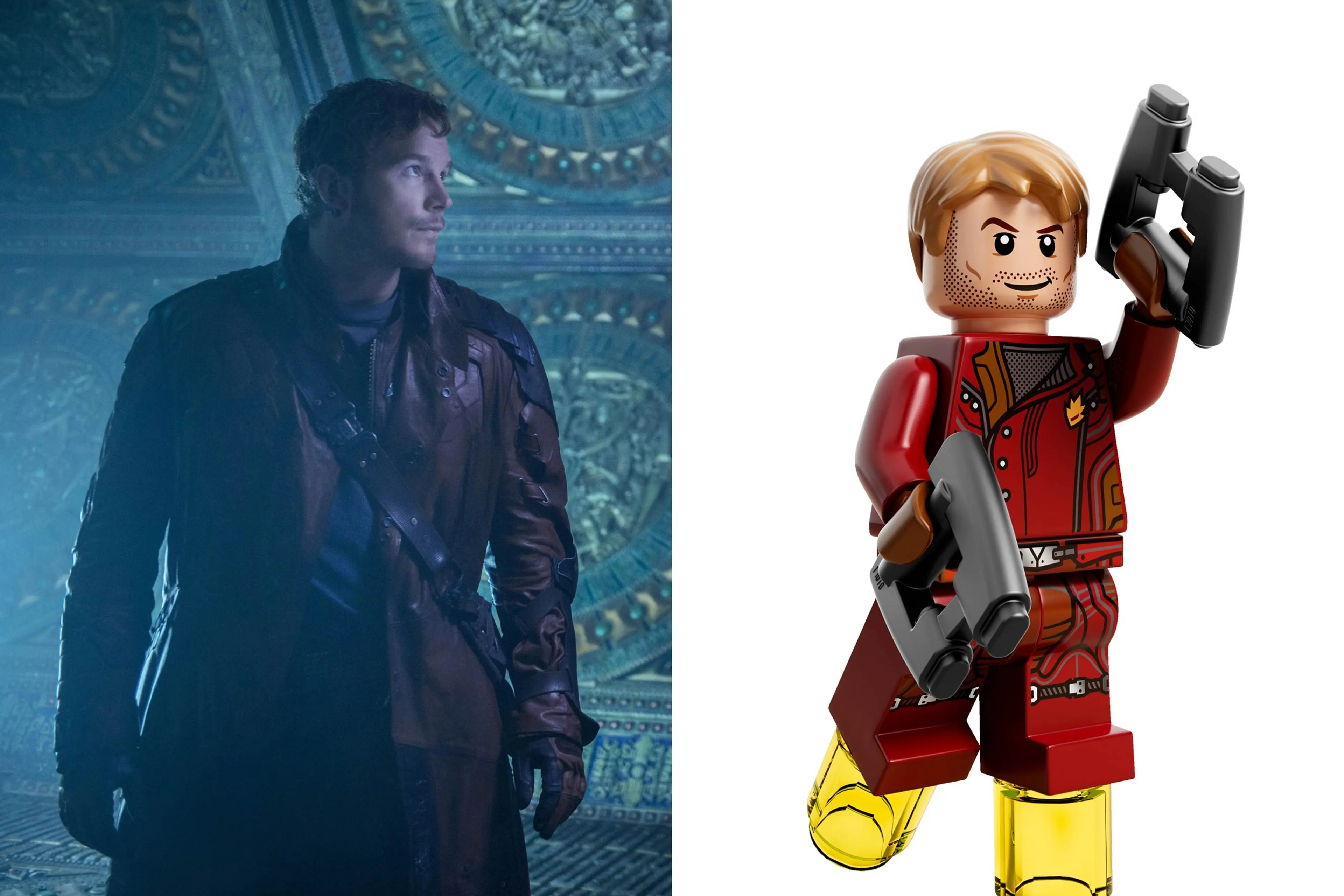 celebrities, lego, jurassic world, avengers, marvel, chris pratt, chris evans, robert downey jr., scarlett johansson