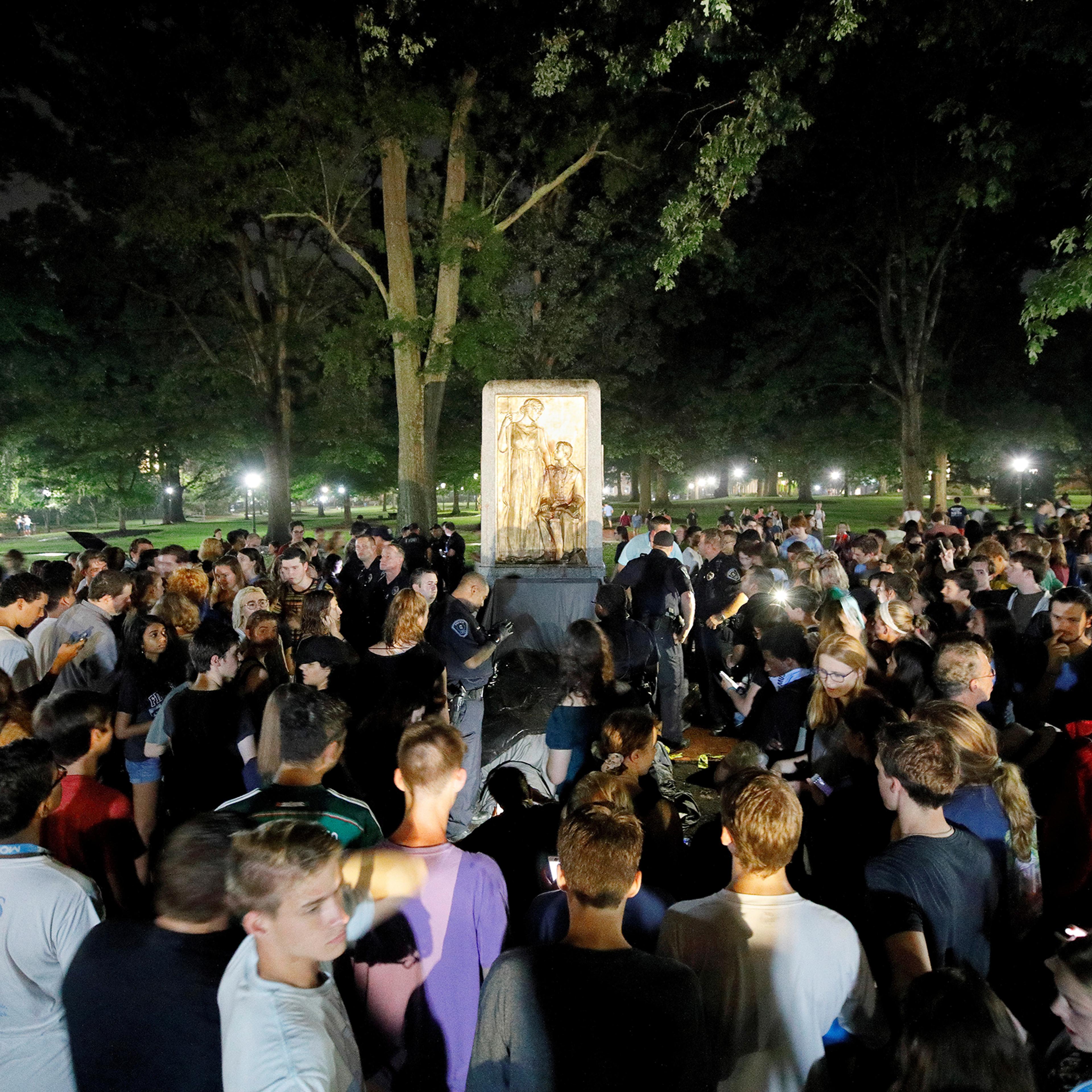 Students and protesters at University of North Carolina