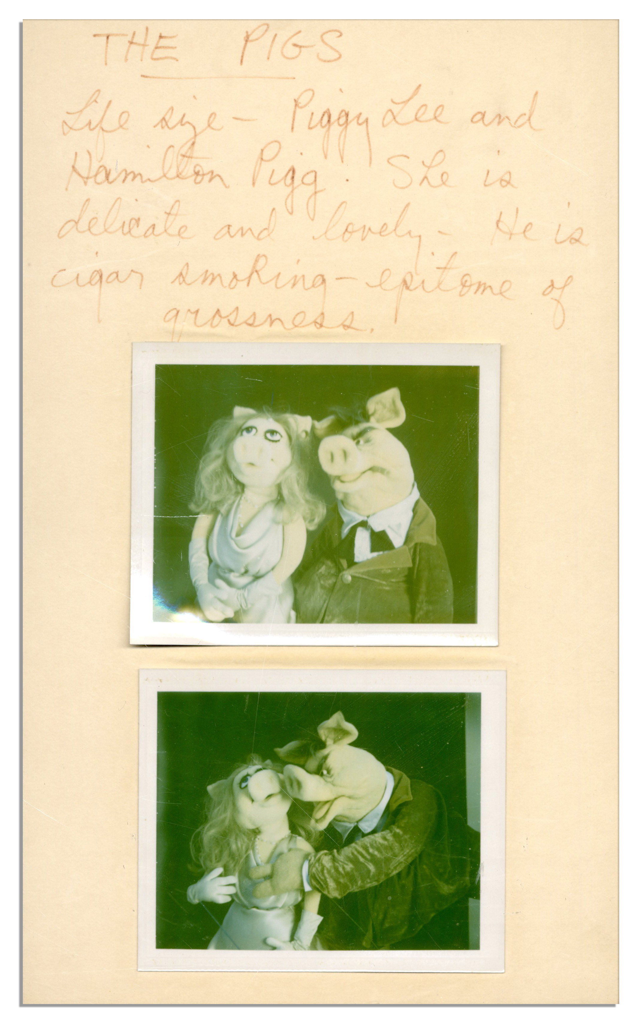A hand-written note from Jim Henson.