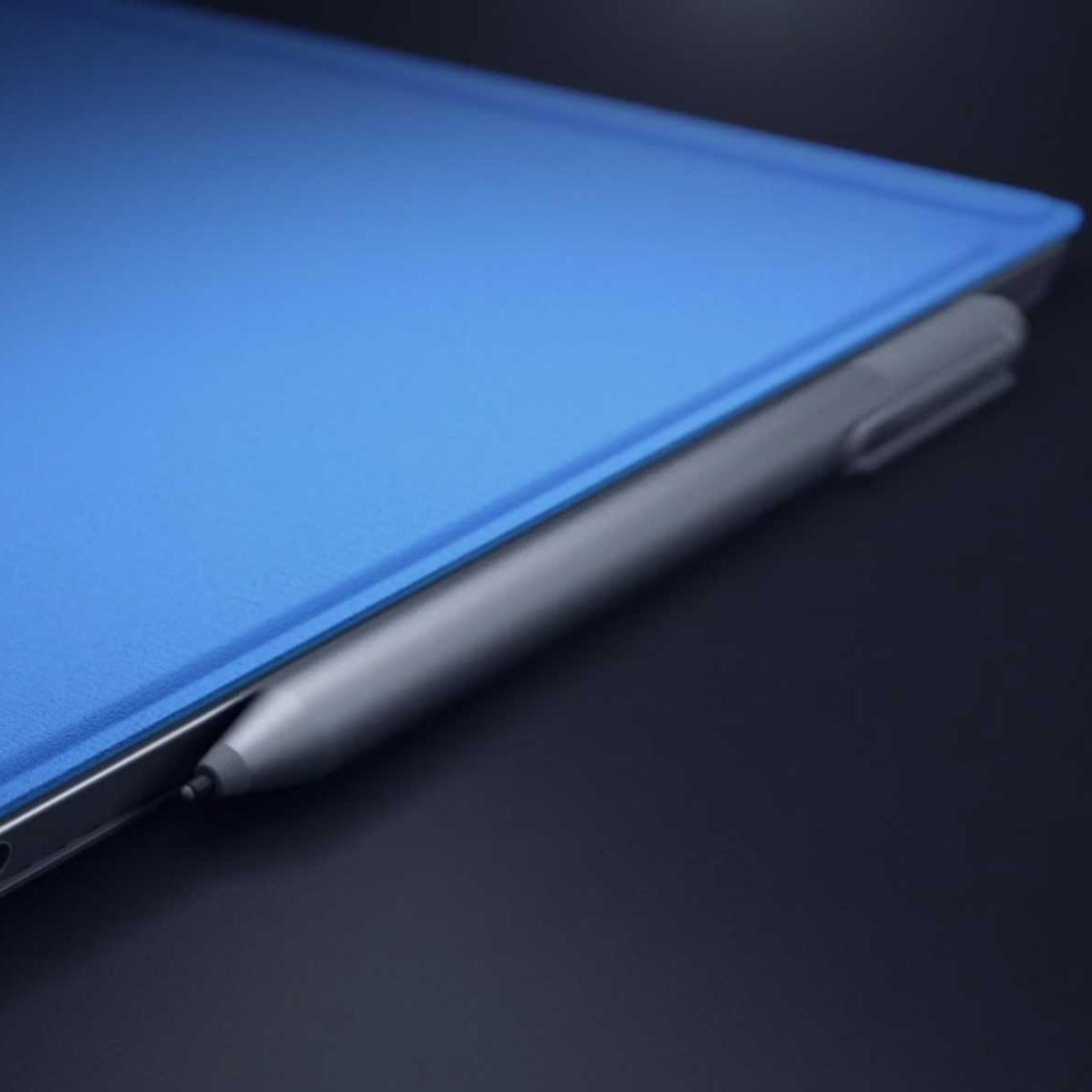 Magnets allow it to be stored on the tablet's edge.