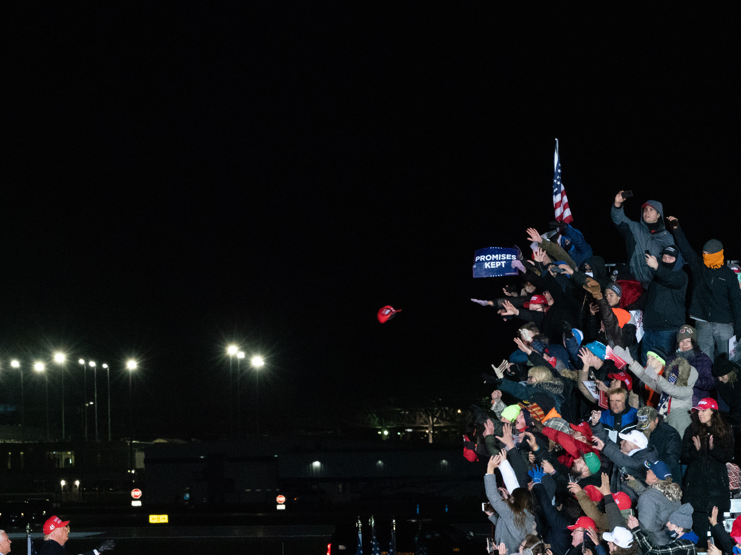 President Donald Trump’s last rally before the 2020 election in Grand Rapids, Michigan, on Nov. 3, 2020.