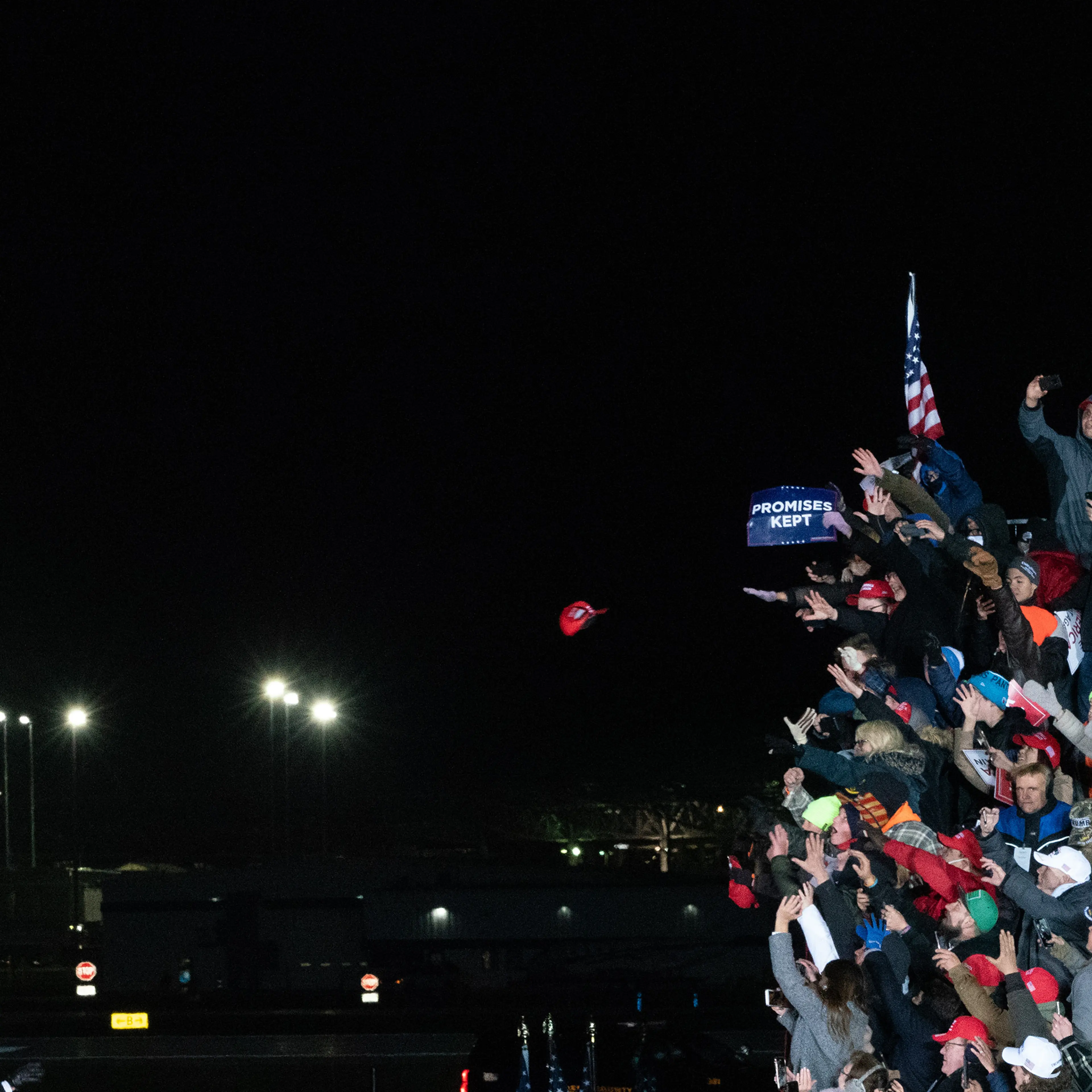 President Donald Trump’s last rally before the 2020 election in Grand Rapids, Michigan, on Nov. 3, 2020.