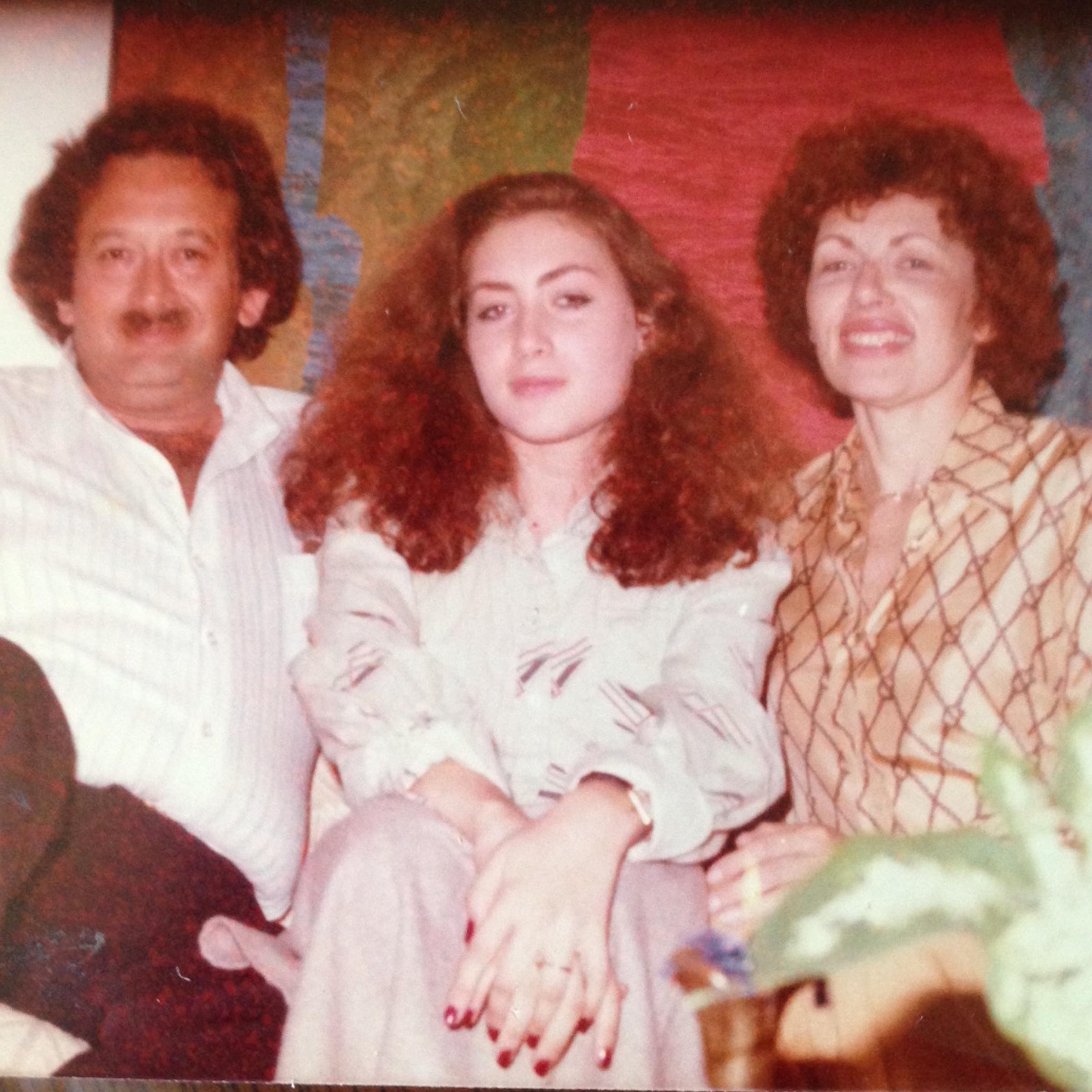 Lisa Gurwitch with her father and mother