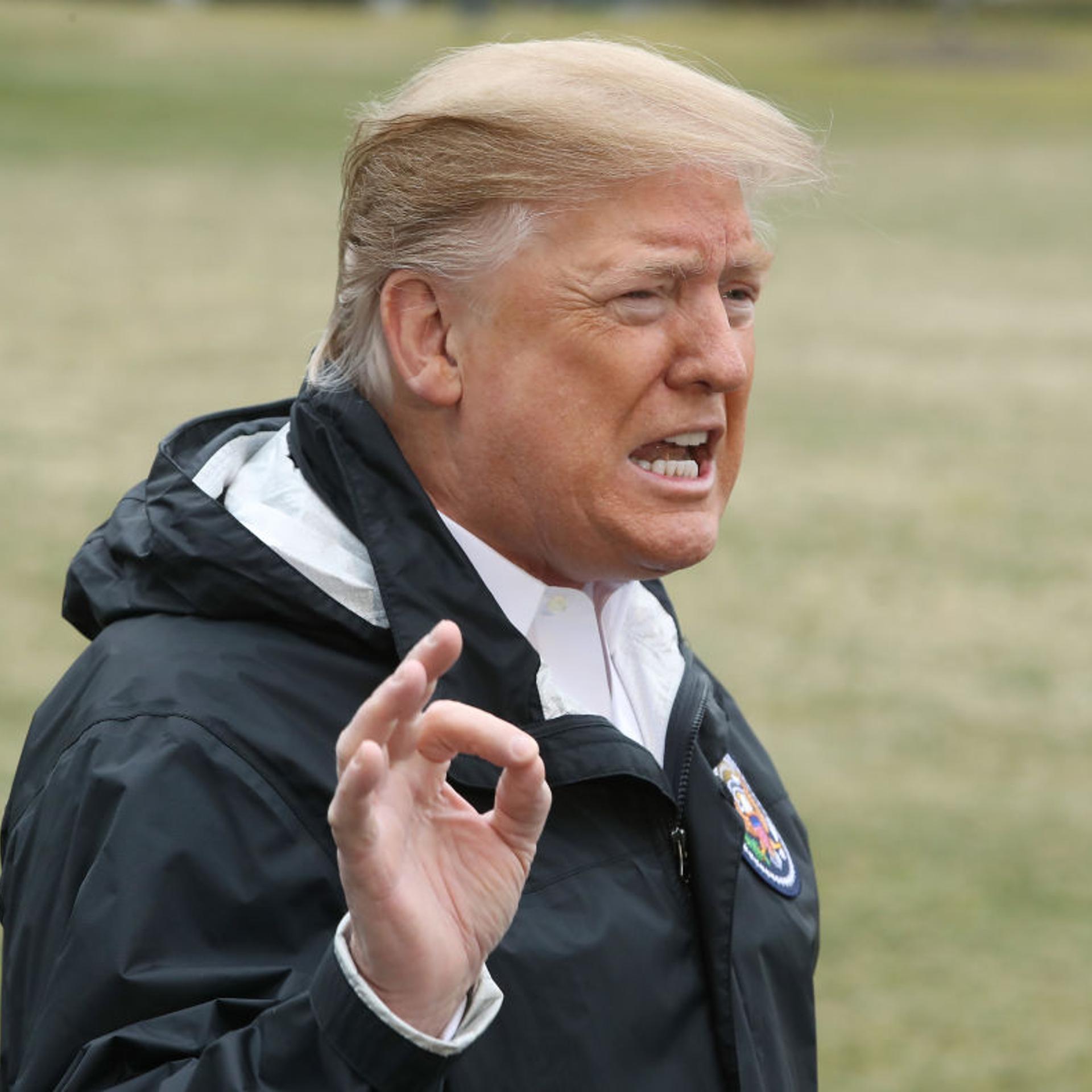 President Donald Trump Departs White House To Survey Alabama Tornado Damage