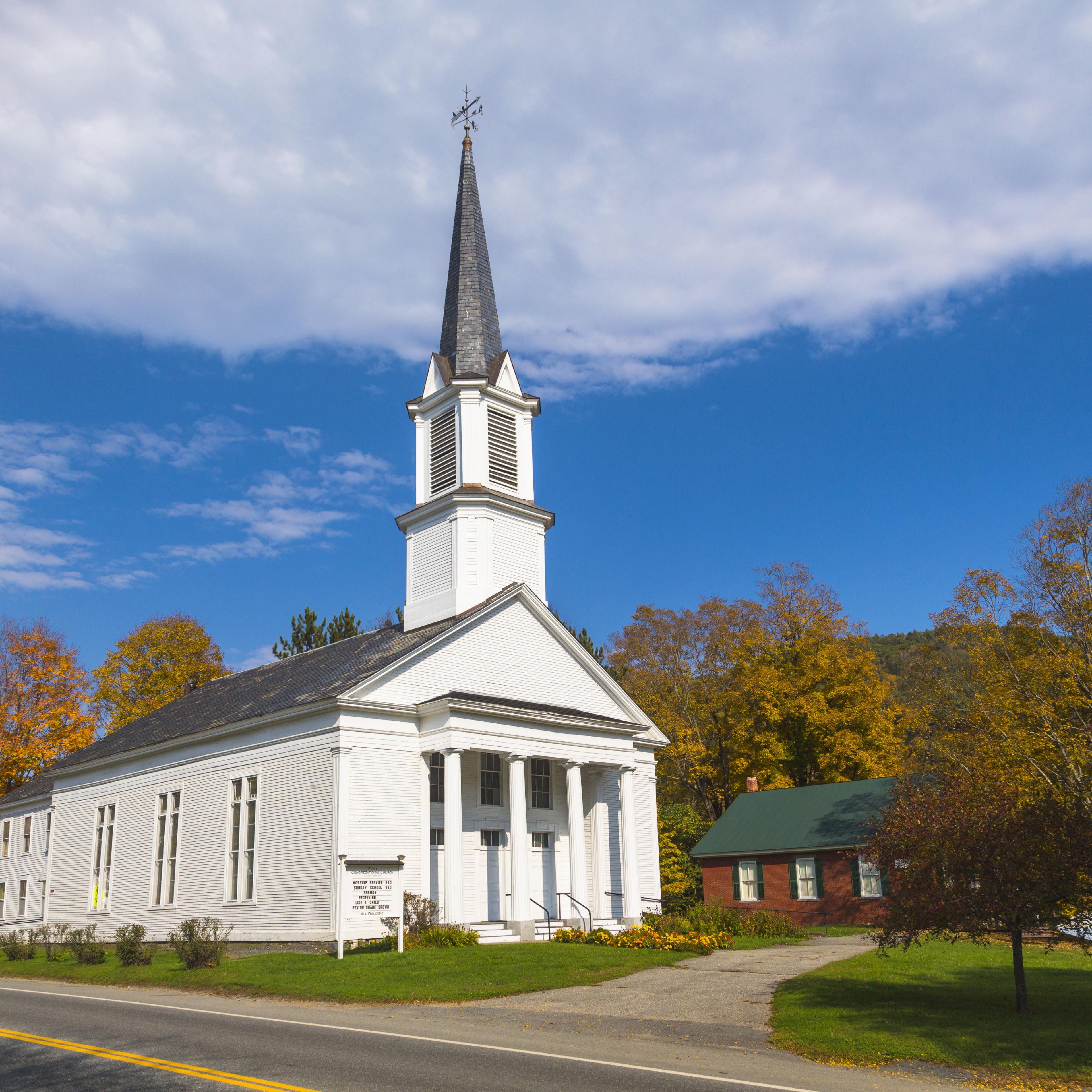 USA, Vermont, Sharon, Sharon Congregational Church