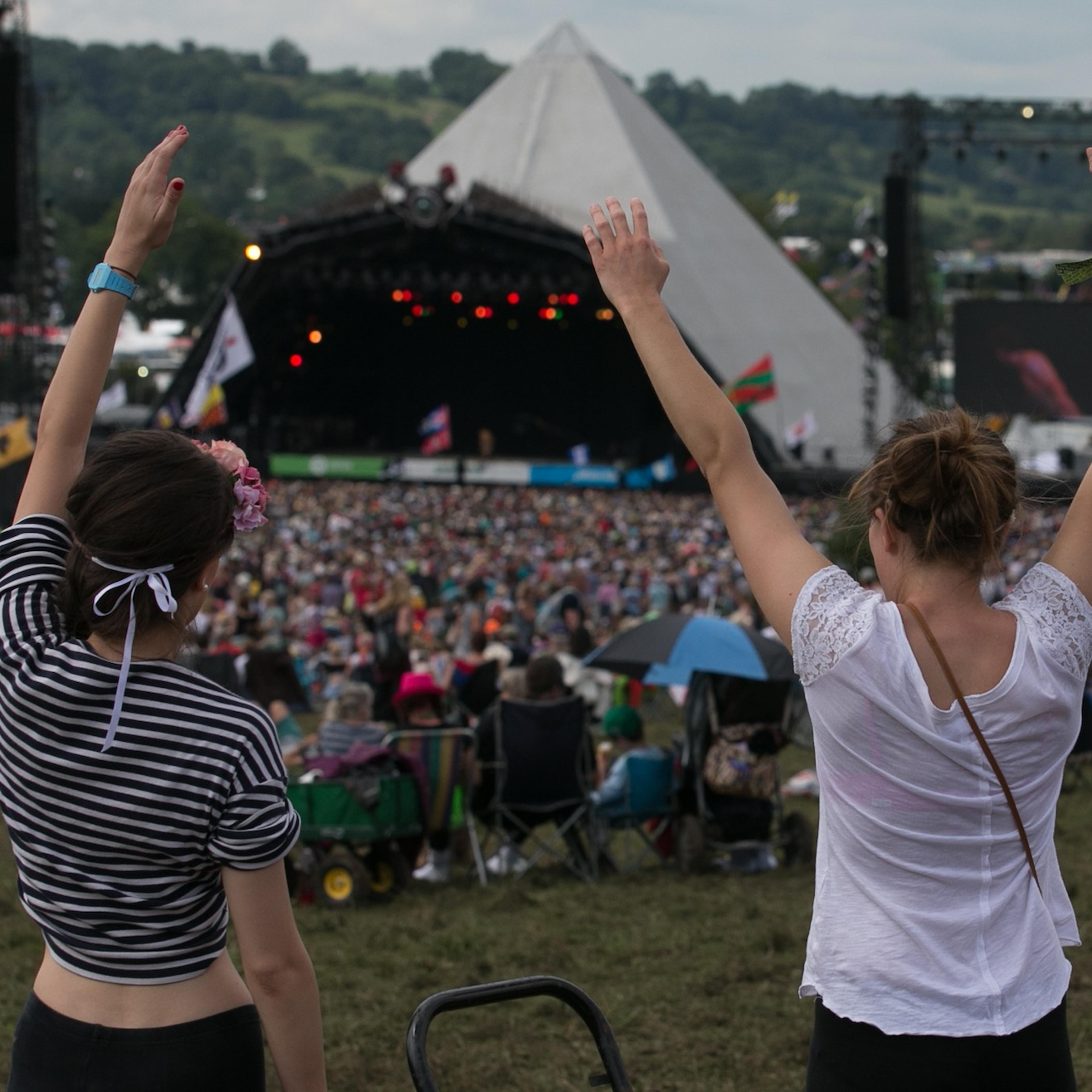 Festival Goers Enjoy Glastonbury 2014