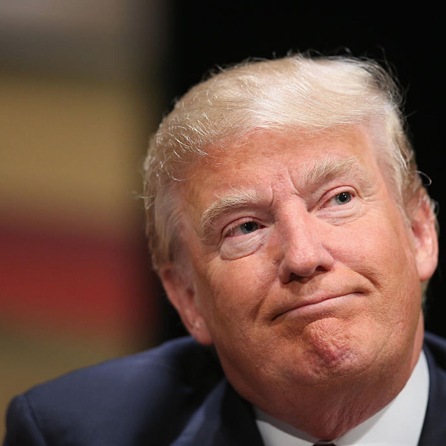 Republican presidential hopeful Donald Trump fields questions at The Family Leadership Summit at Stephens Auditorium on July 18, 2015 in Ames, Iowa.