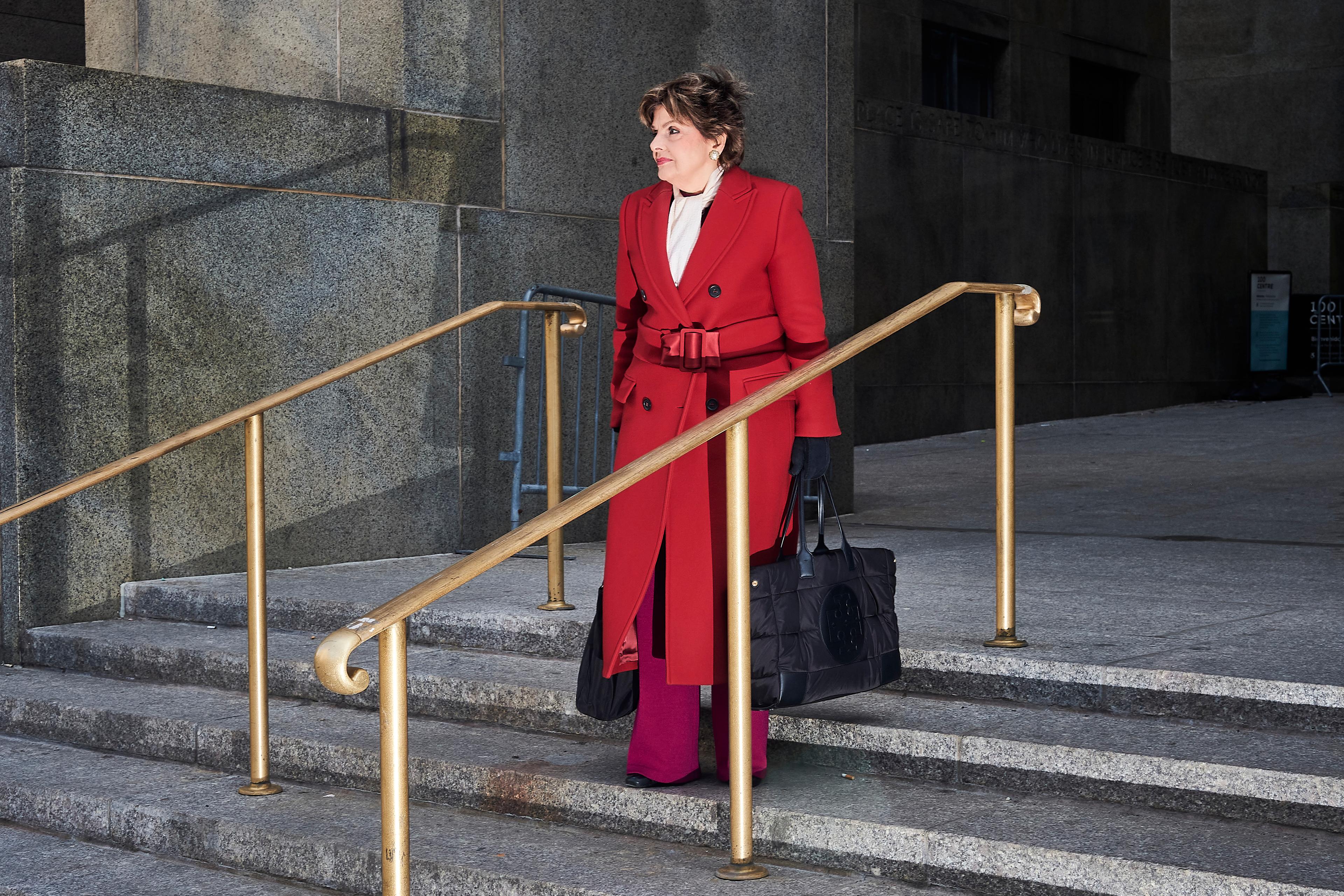 American women's rights attorney Gloria Allred during the rape trial of Harvey Weinstein outside of Manhattan Criminal Court in Manhattan, NYC on Wednesday, Jan. 8, 2020.