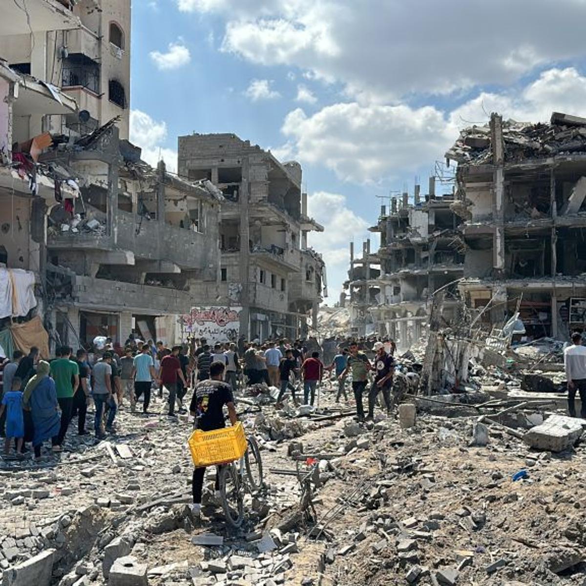 Destruction in Jabalia following Israeli army's withdrawal
