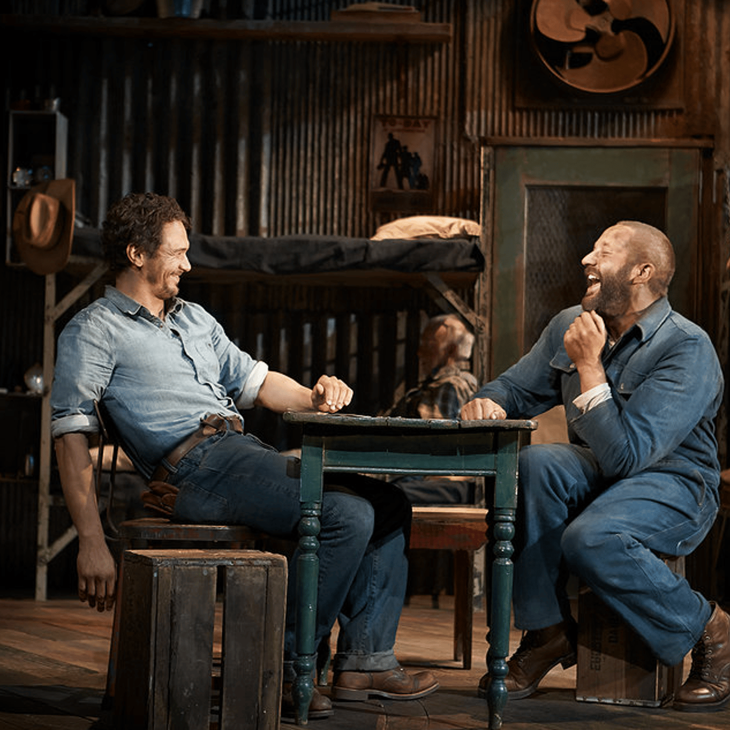 James Franco and Chris O'Dowd in <i>Of Mice and Men</i>