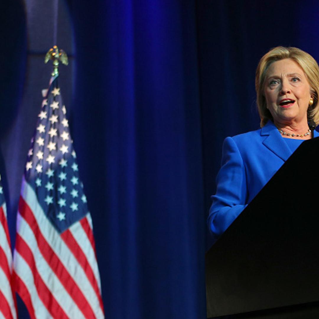 Democratic Presidential candidate Hillary Clinton speaks at the Democratic National Committee summer meeting on August 28, 2015 in Minneapolis, Minnesota.