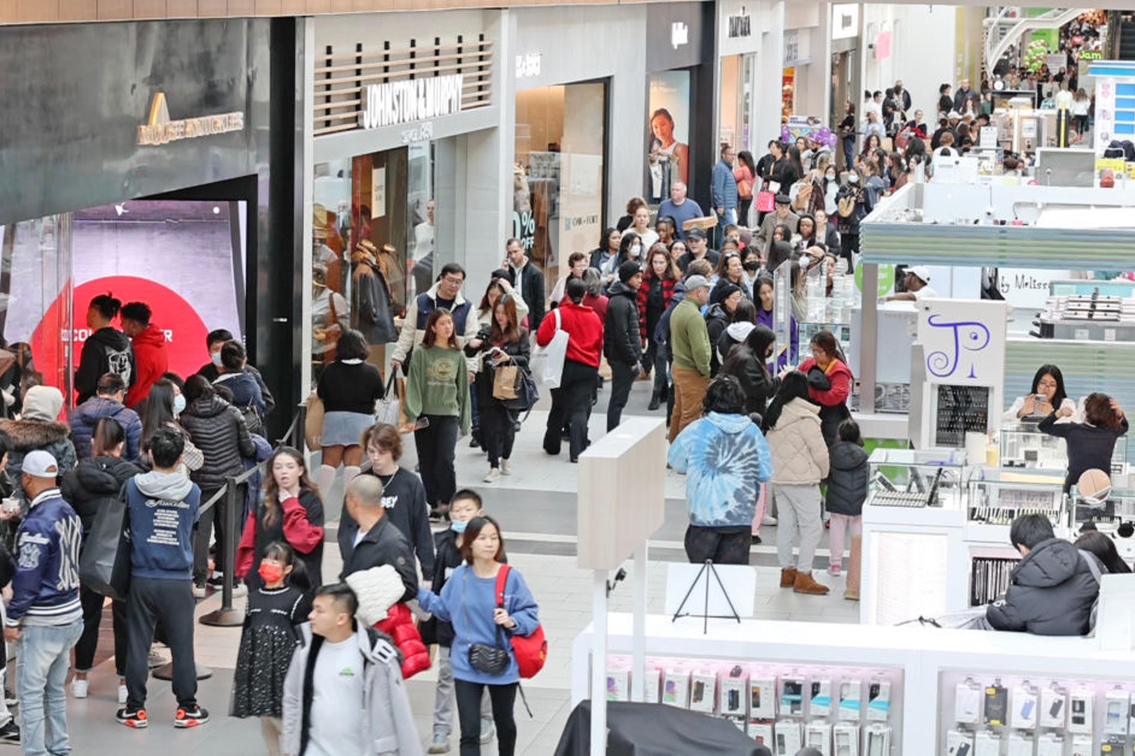 Shoppers fill Long Island mall on Black Friday