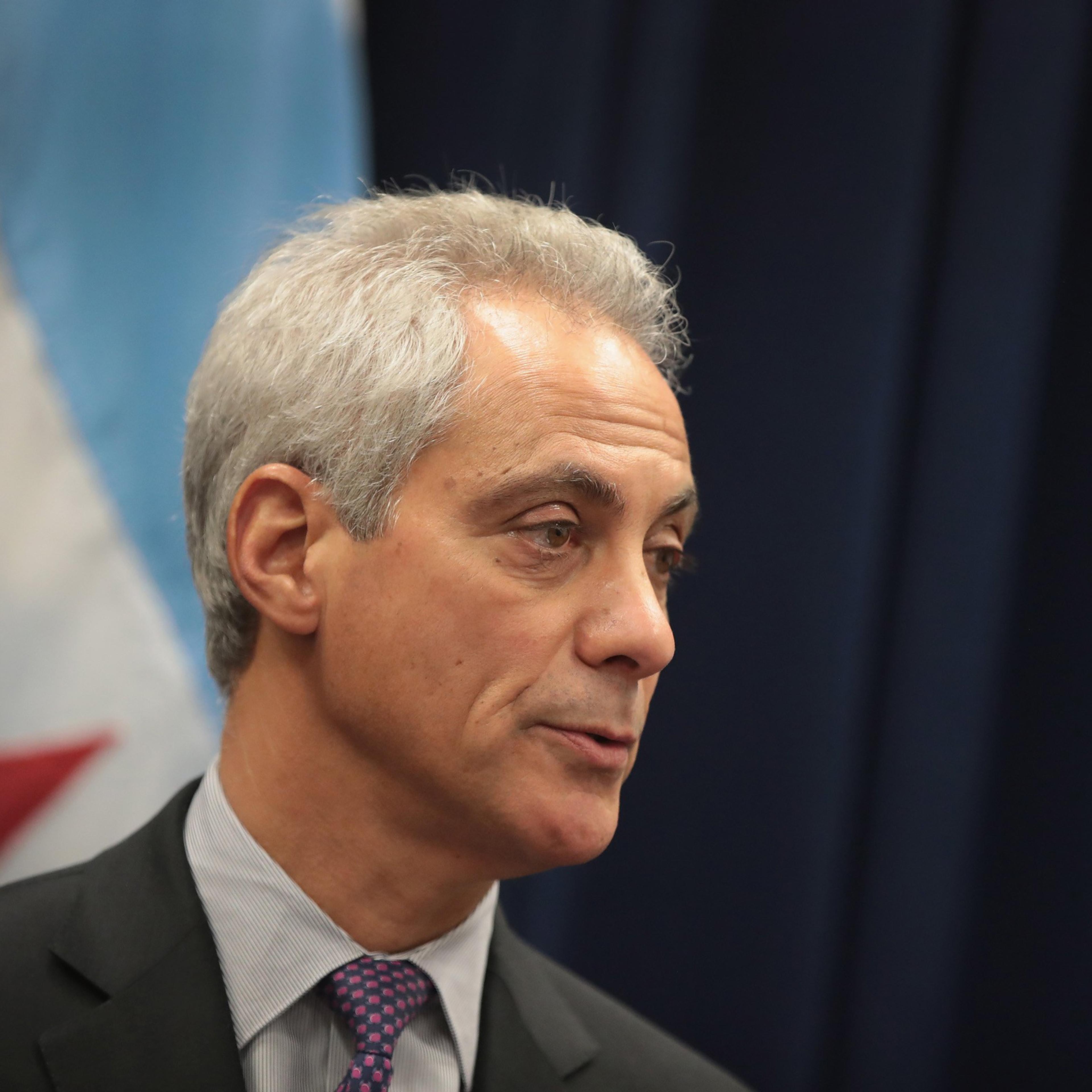 CHICAGO, IL - JANUARY 25: Chicago Mayor Rahm Emanuel speaks at a press conference where he addressed issues related to the city's murder rate and the city's Sanctuary City policy on January 25, 2017 in Chicago, Illinois. President Donald Trump has threat